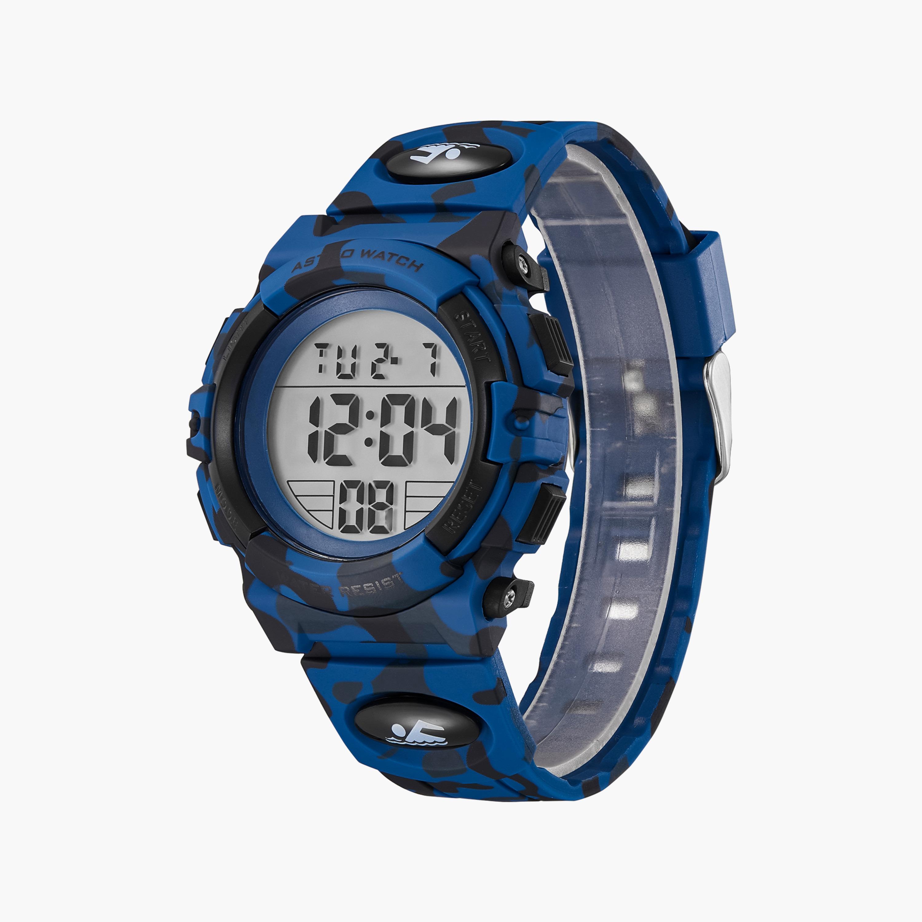  A9934 | ساعة استرو رقمية للاطفال بسوار سيليكون أزرق-girls-accessories-watches-image-2