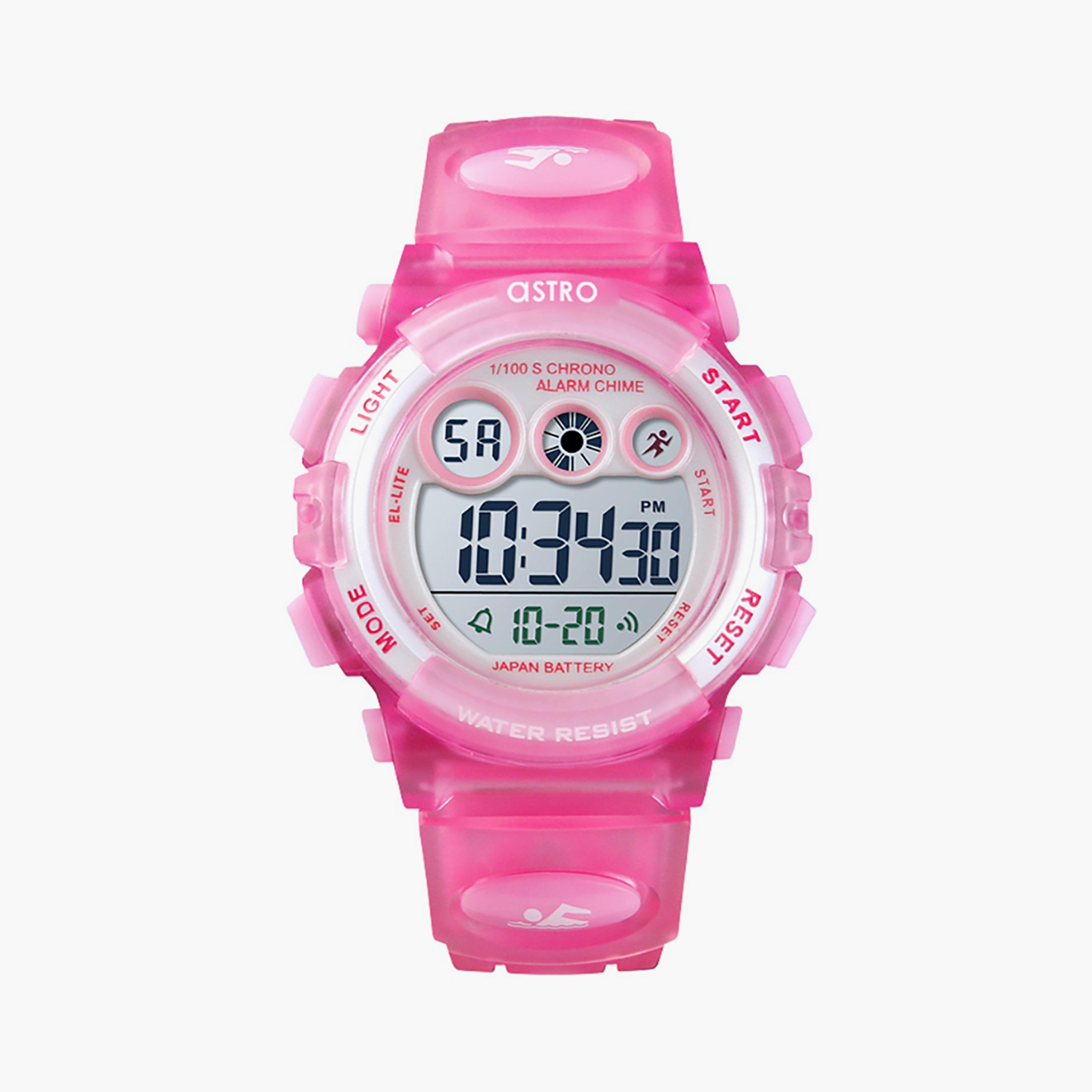  A9935 | ساعة استرو الرقمية بسوار سيليكون وردي للاطفال-girls-accessories-watches-image-1