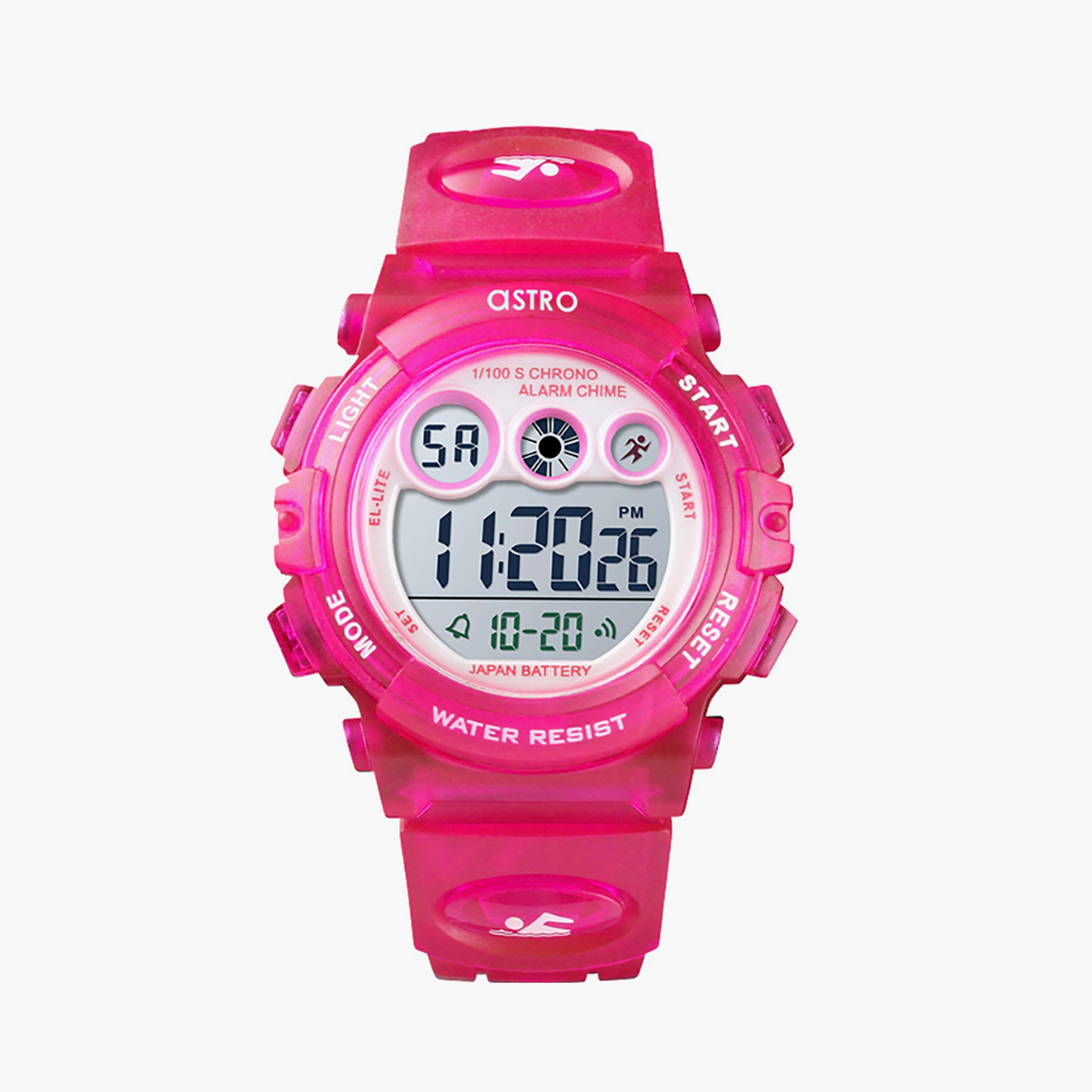  A9935 | ساعة استرو رقمية بسوار سيليكون وردي للاطفال-girls-accessories-watches-image-1