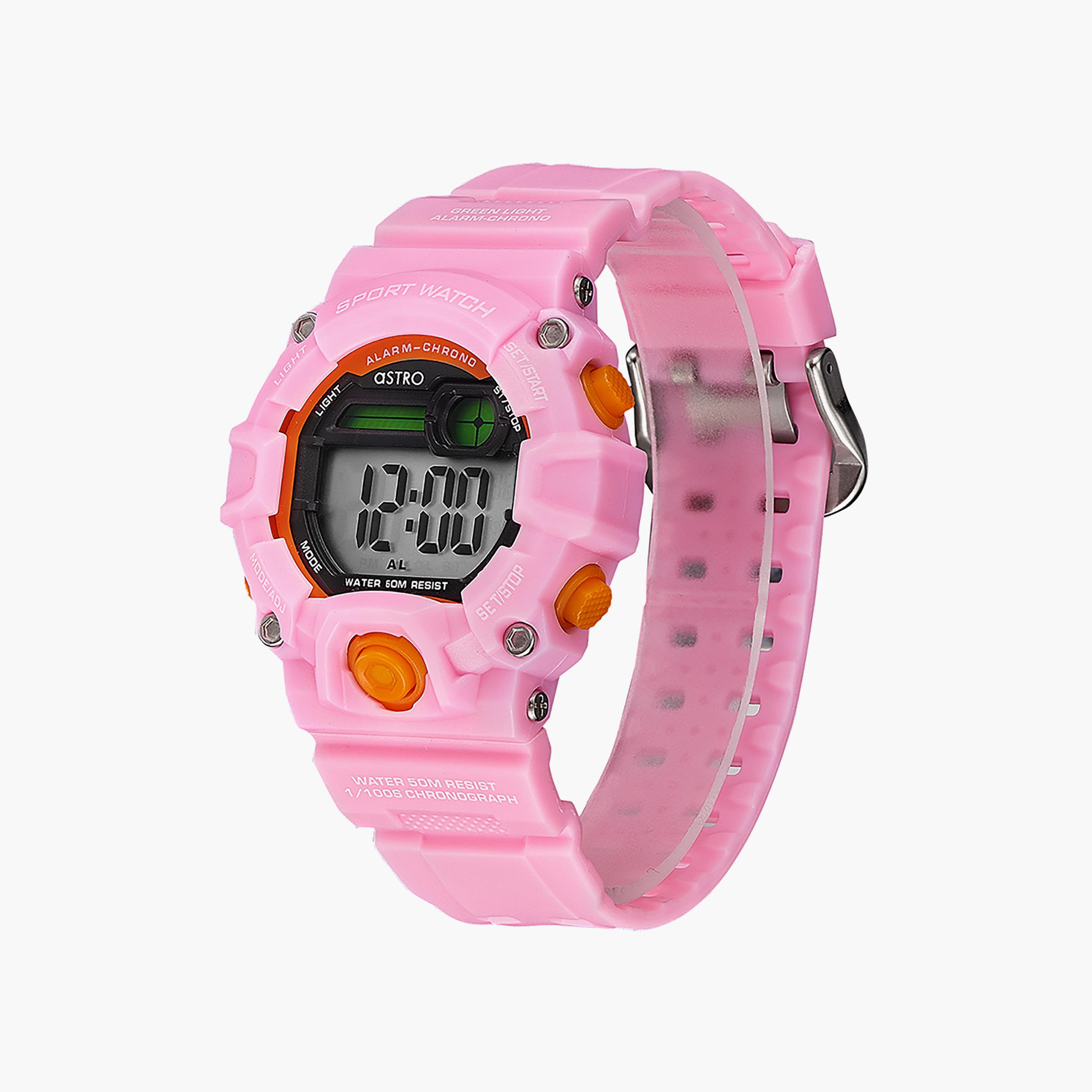  A9936 | ساعة استرو رقمية بسوار سيليكون وردي للاطفال-girls-accessories-watches-image-2