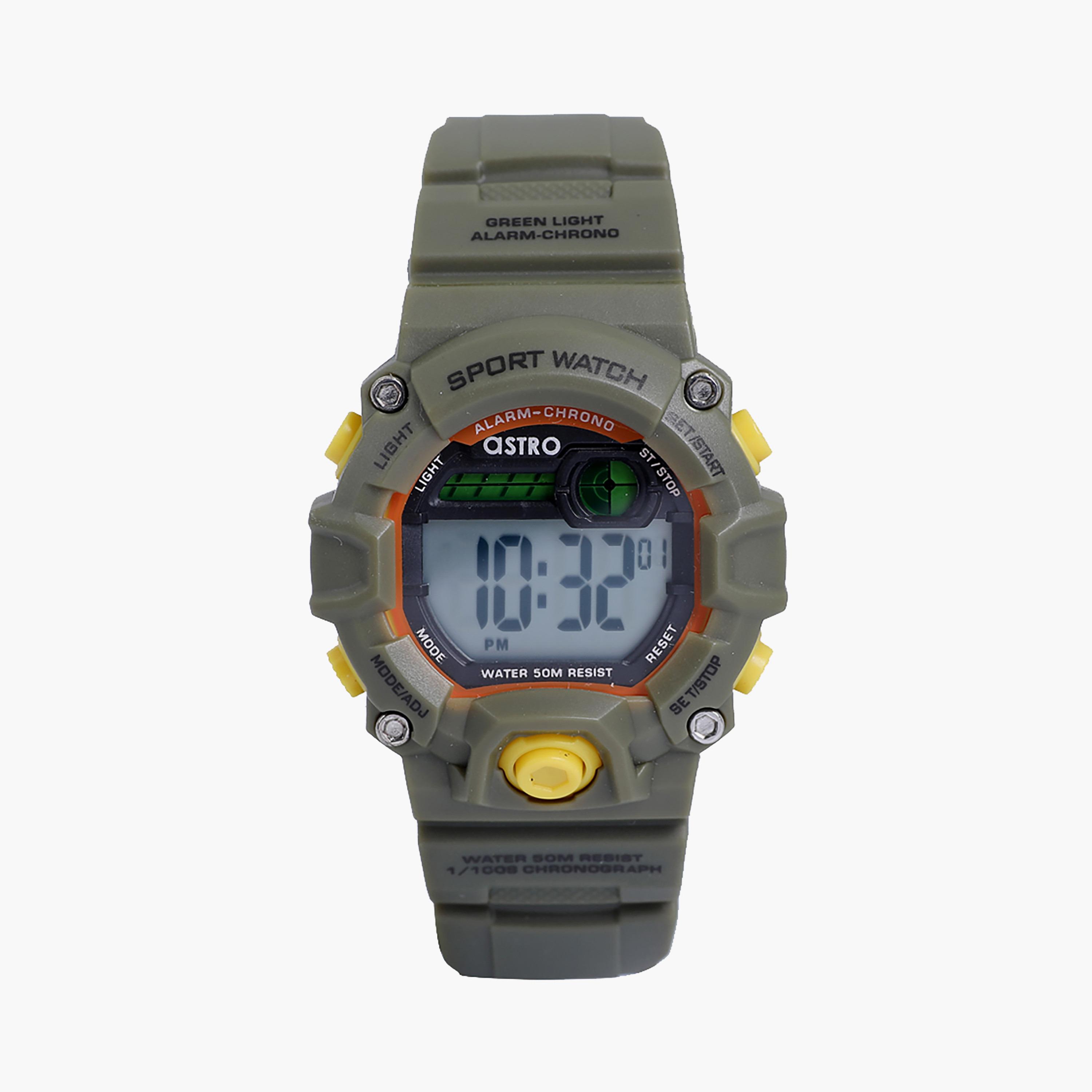  A9936 | ساعة استرو رقمية للاطفال بسوار سيليكون أخضر-girls-accessories-watches-image-1