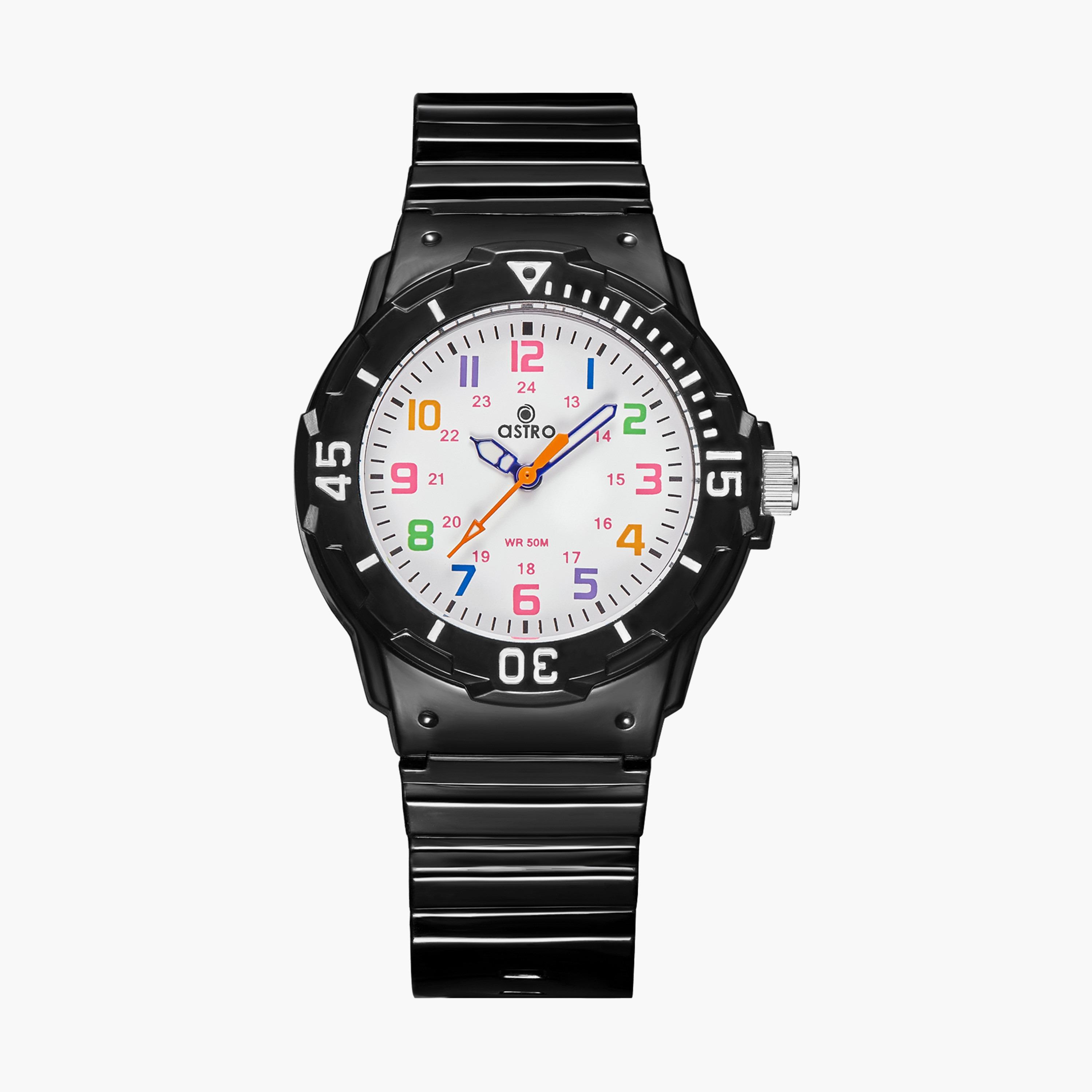  A9820 | ساعة استرو ذو أنالوج للاطفال بسوار سيليكون أسود-girls-accessories-watches-image-1