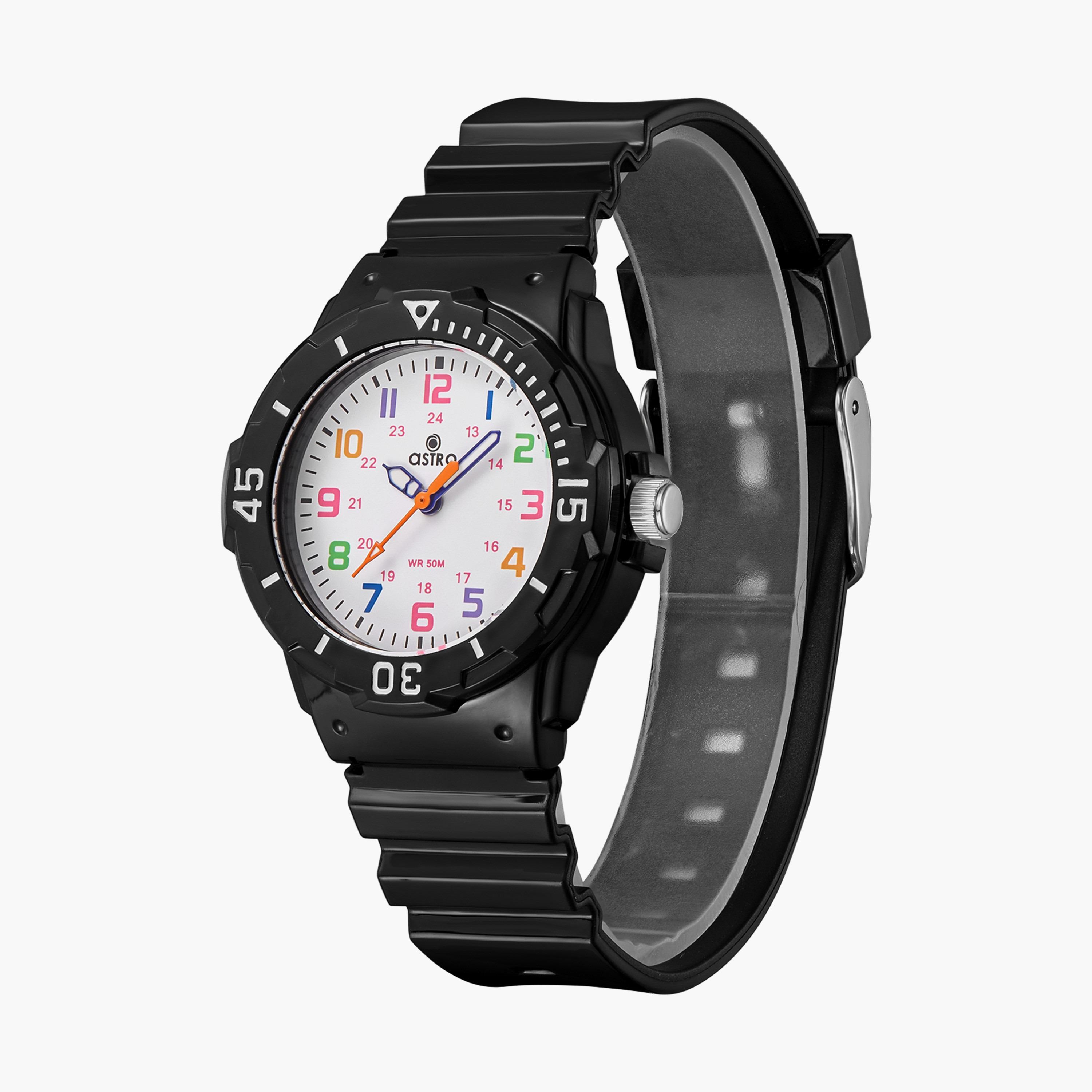  A9820 | ساعة استرو ذو أنالوج للاطفال بسوار سيليكون أسود-girls-accessories-watches-image-2