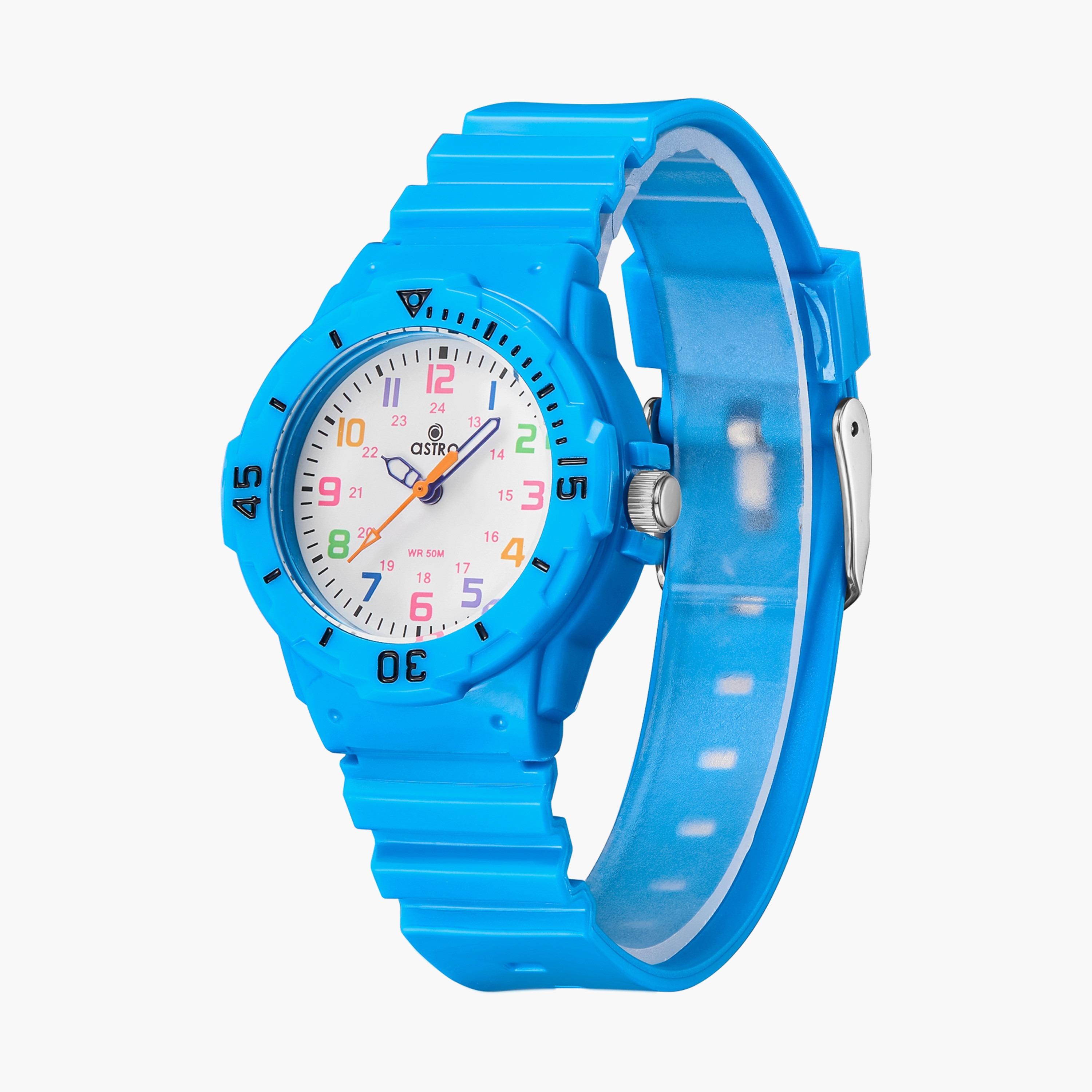  A9820 | ساعة أطفال من أسترو ذات أنالوج زرقاء بسوار سيليكون-girls-accessories-watches-image-2
