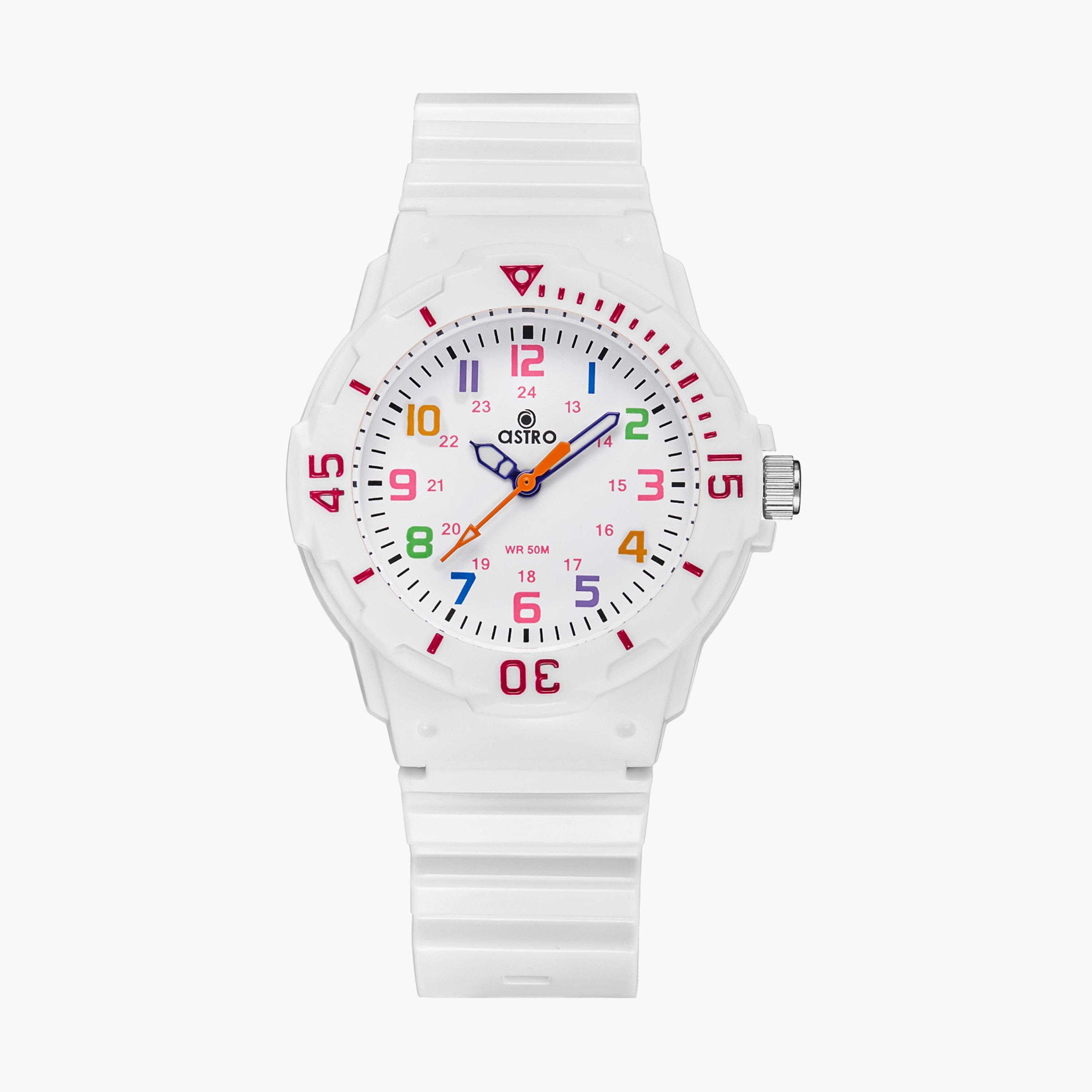  A9820 | ساعة أسترو بيضاء ذو أنالوج بسوار سيليكون-girls-accessories-watches-image-1
