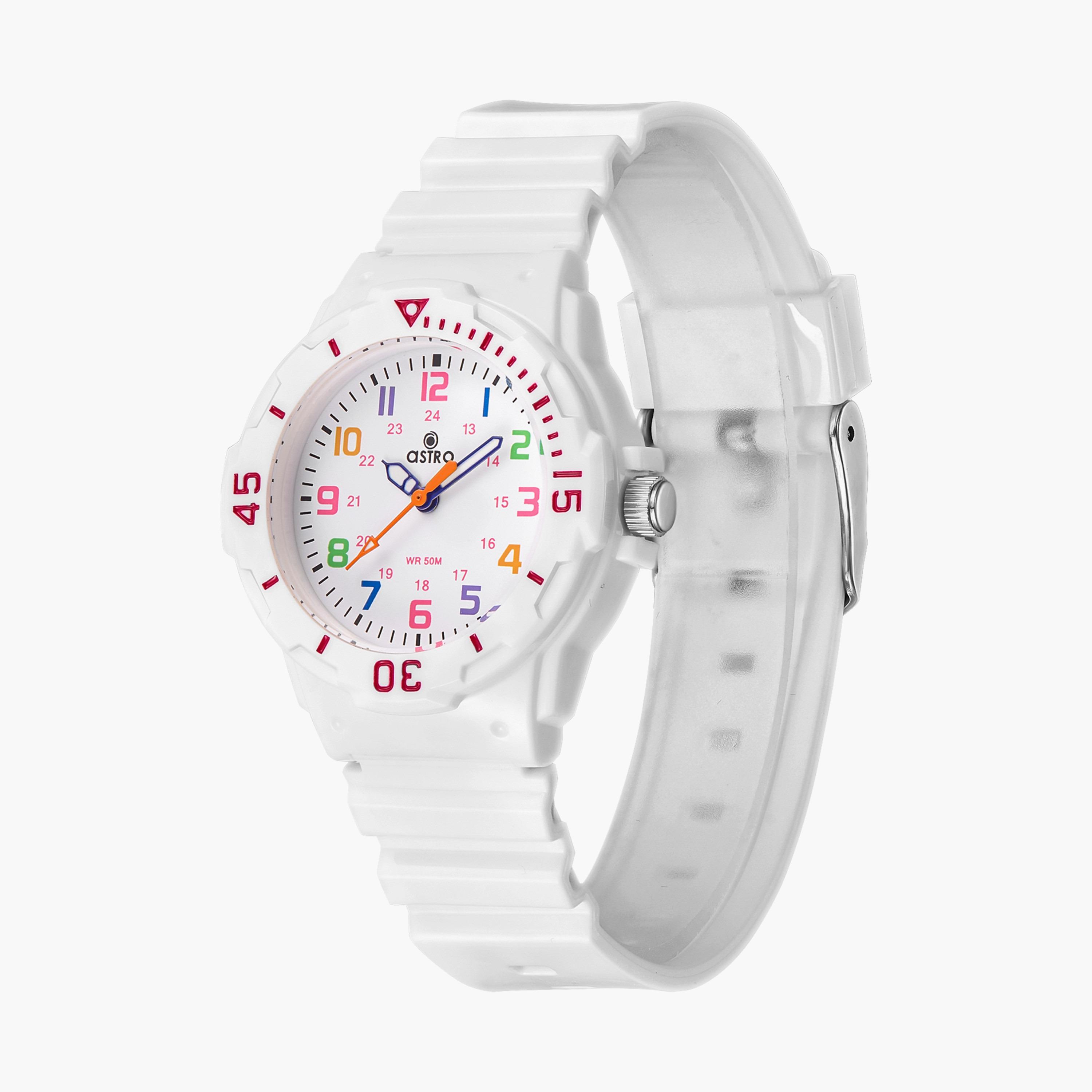  A9820 | ساعة أسترو بيضاء ذو أنالوج بسوار سيليكون-girls-accessories-watches-image-2