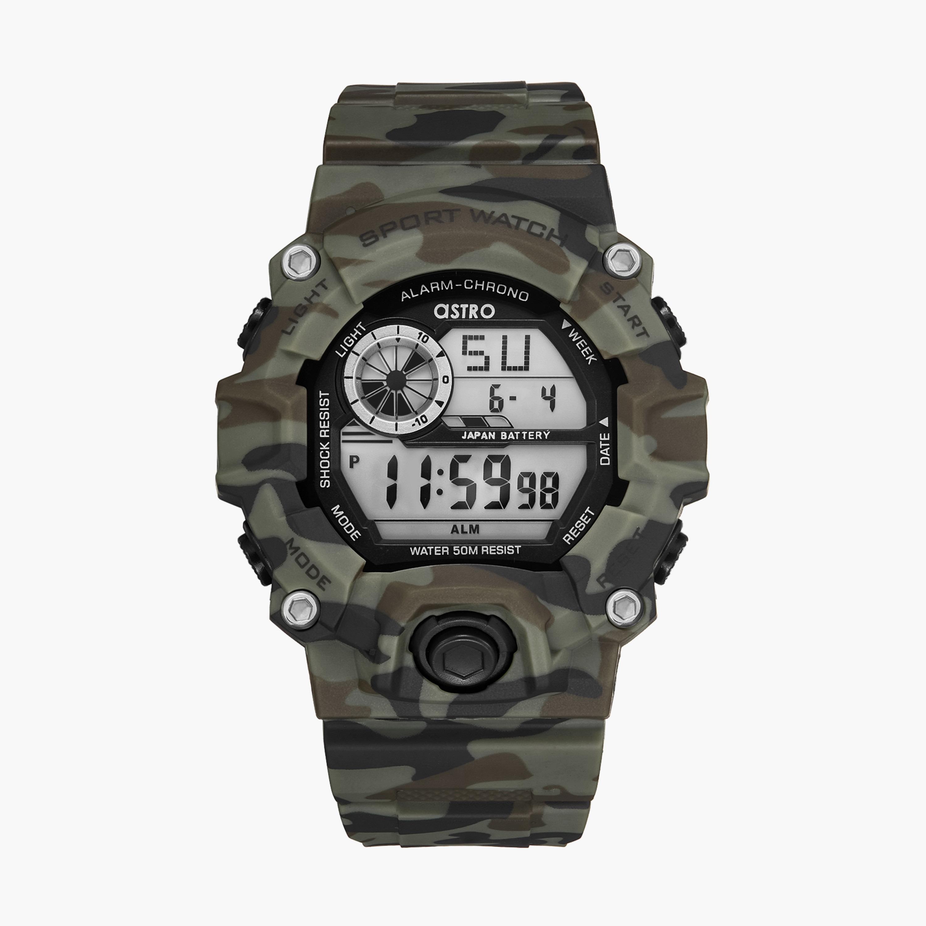  A9906 | ساعة استرو رقمية للرجال بسوار سيليكون أخضر-men-watchesandjewellery-watches-image-1