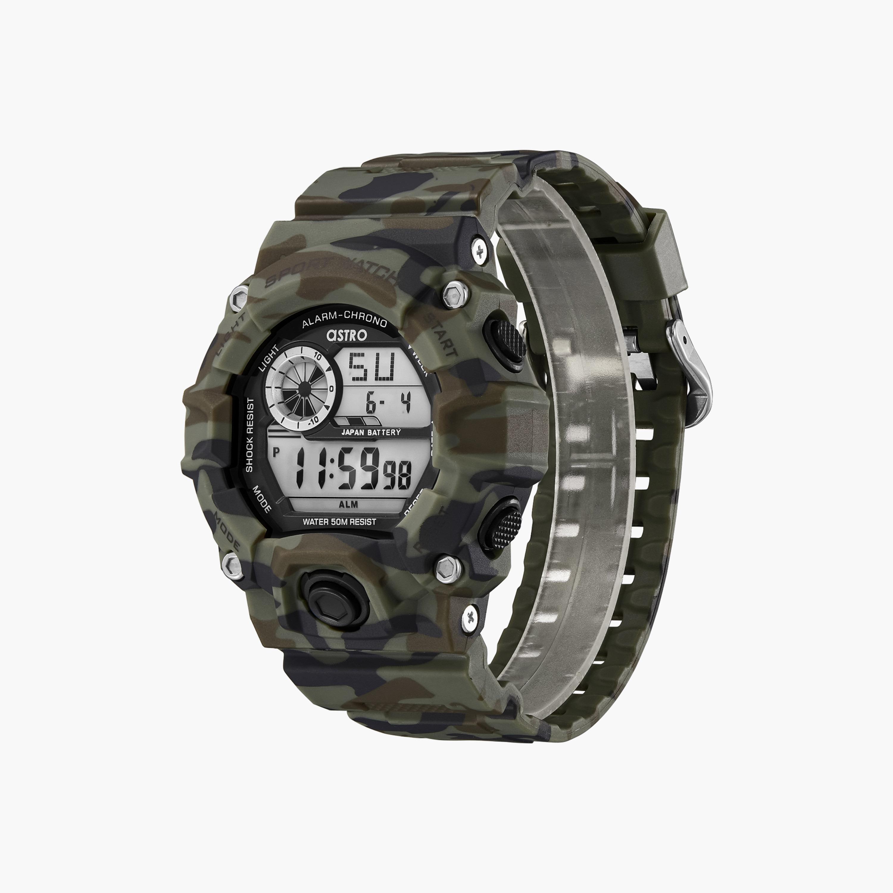  A9906 | ساعة استرو رقمية للرجال بسوار سيليكون أخضر-men-watchesandjewellery-watches-image-2