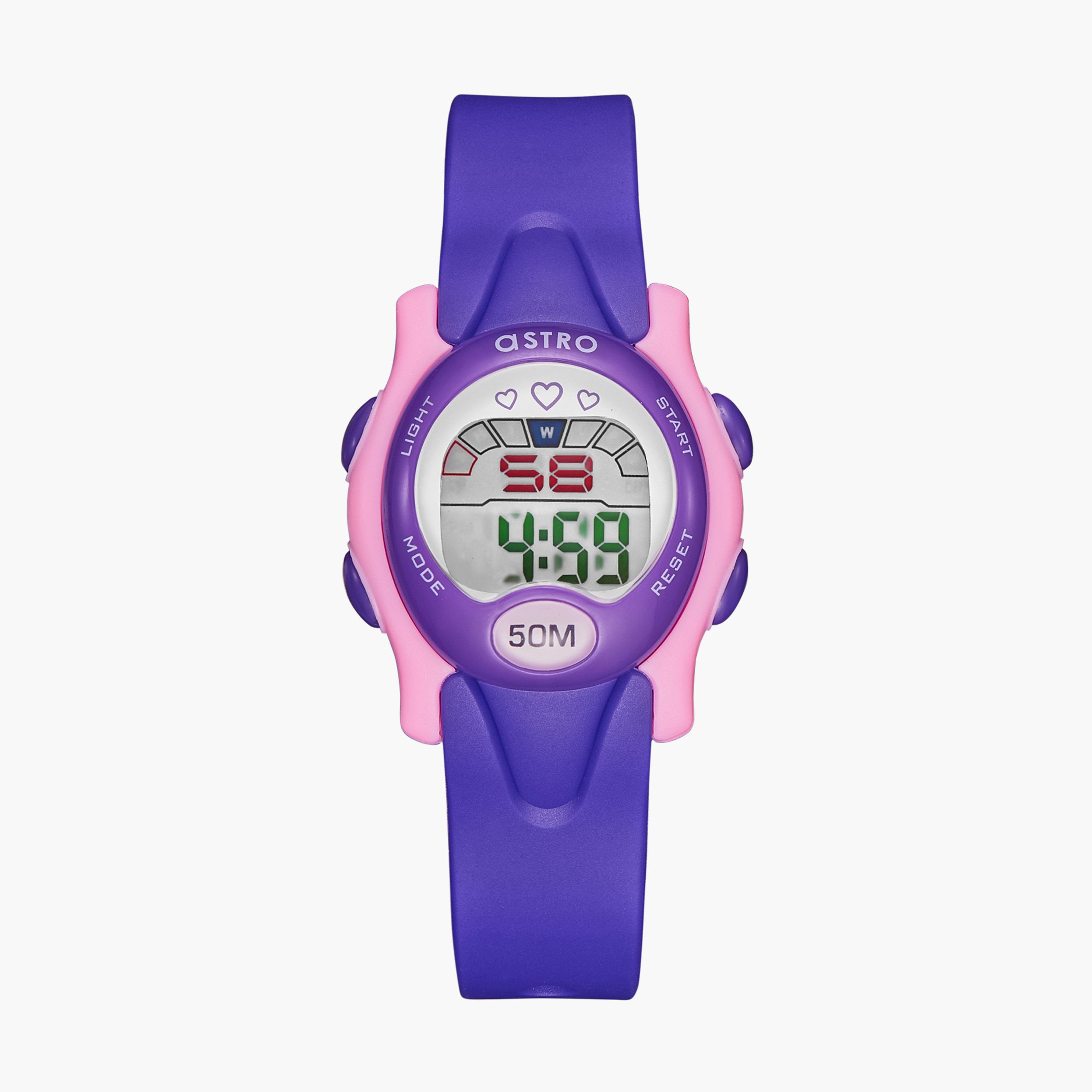 Astro Kids Purple Digital Silicone Strap Watch | A23902-girls-accessories-watches-image-1