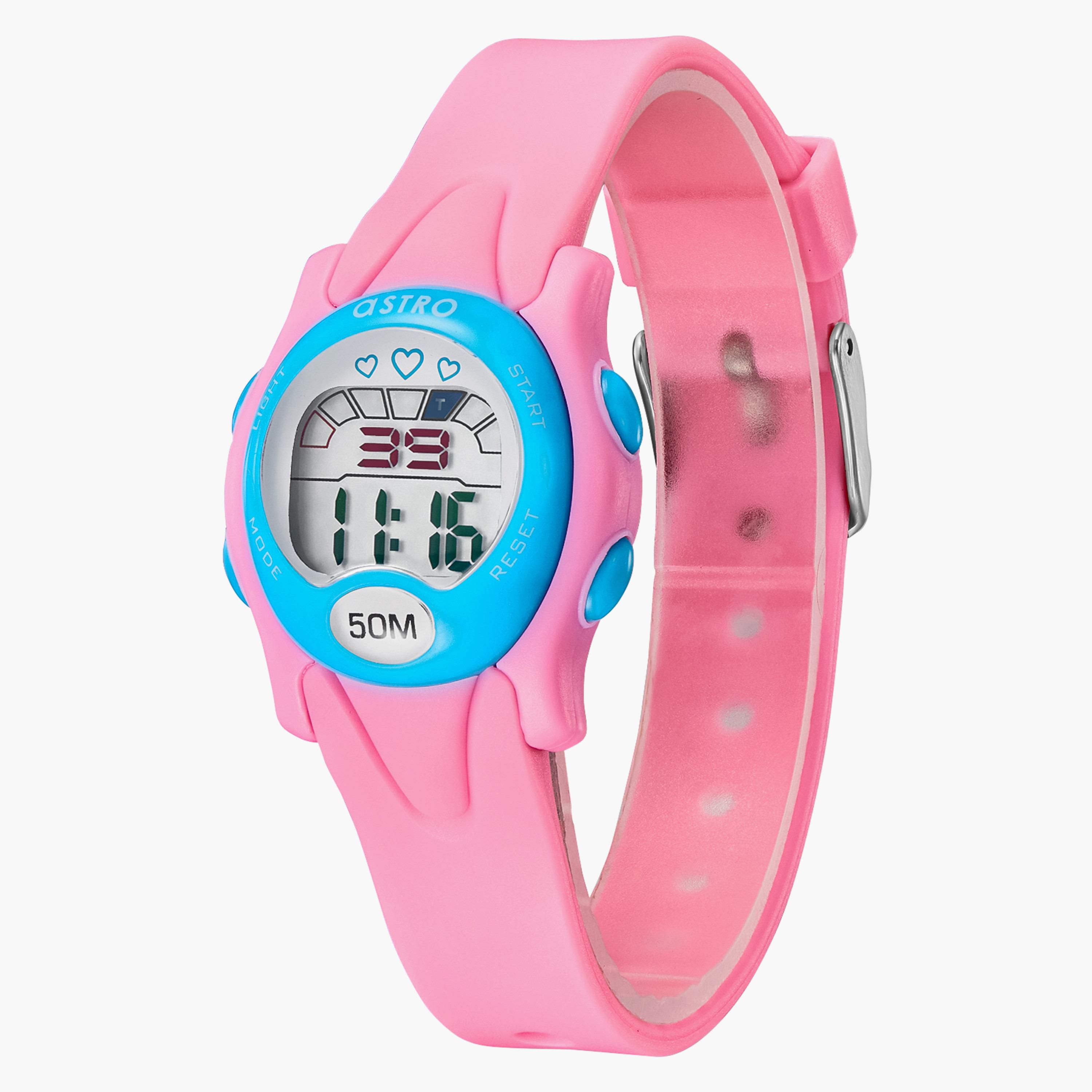  A23902 | ساعة استرو رقمية بسوار سيليكون وردي للاطفال-girls-accessories-watches-image-2