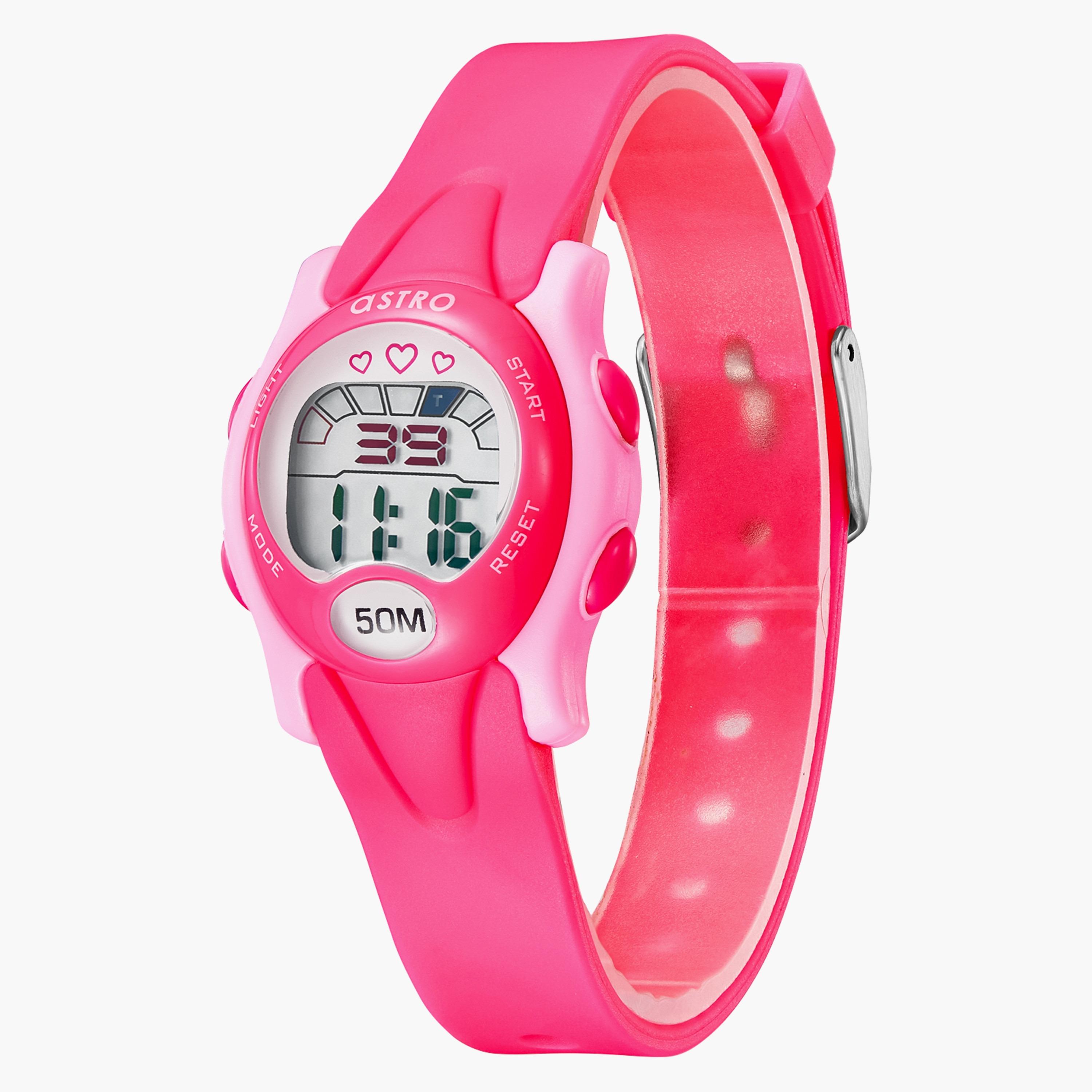  A23902 | ساعة استرو الرقمية بسوار سيليكون وردي للاطفال-girls-accessories-watches-image-2