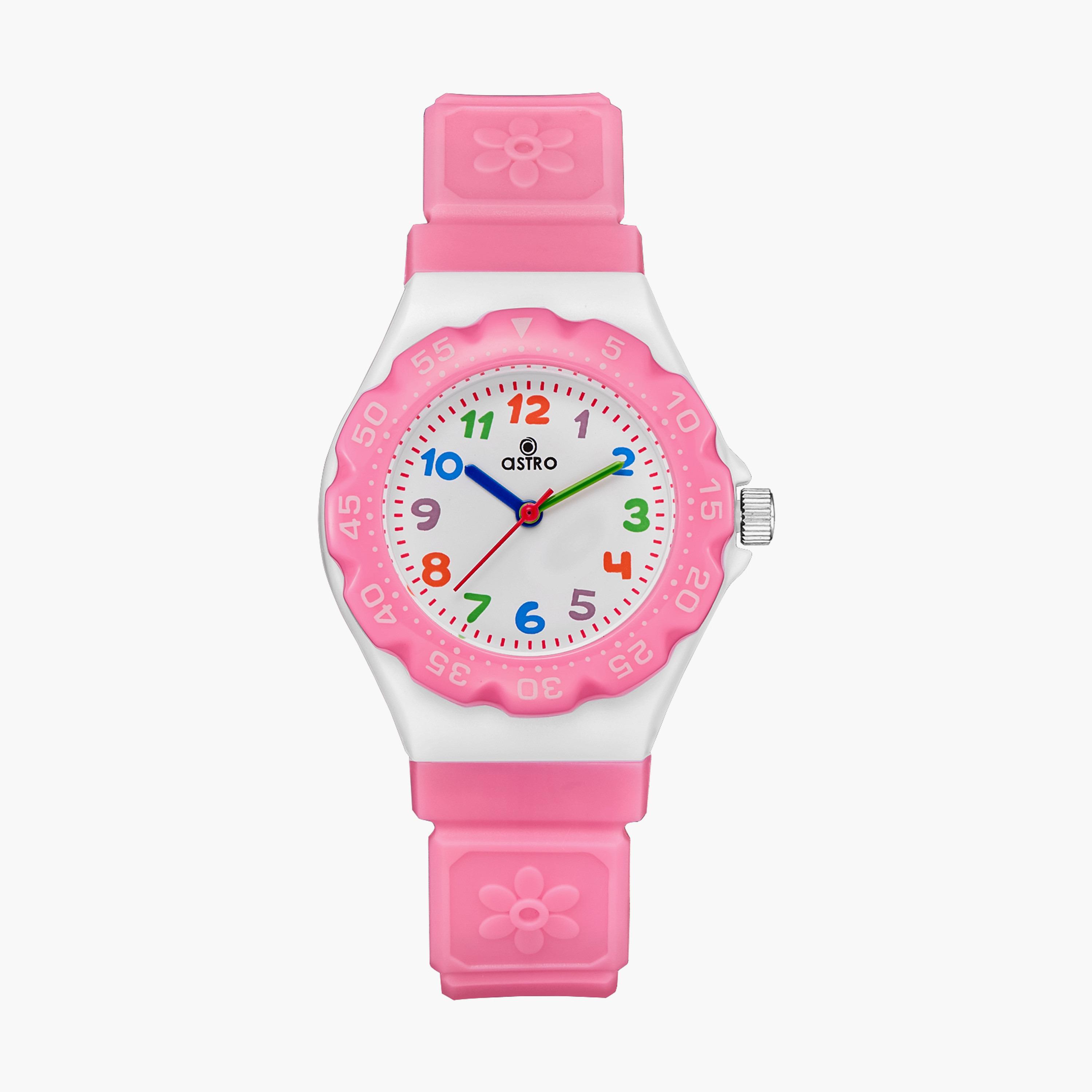  A23803 | ساعة أسترو ذات أنالوج باللون الوردي بسوار سيليكون للاطفال-girls-accessories-watches-image-1