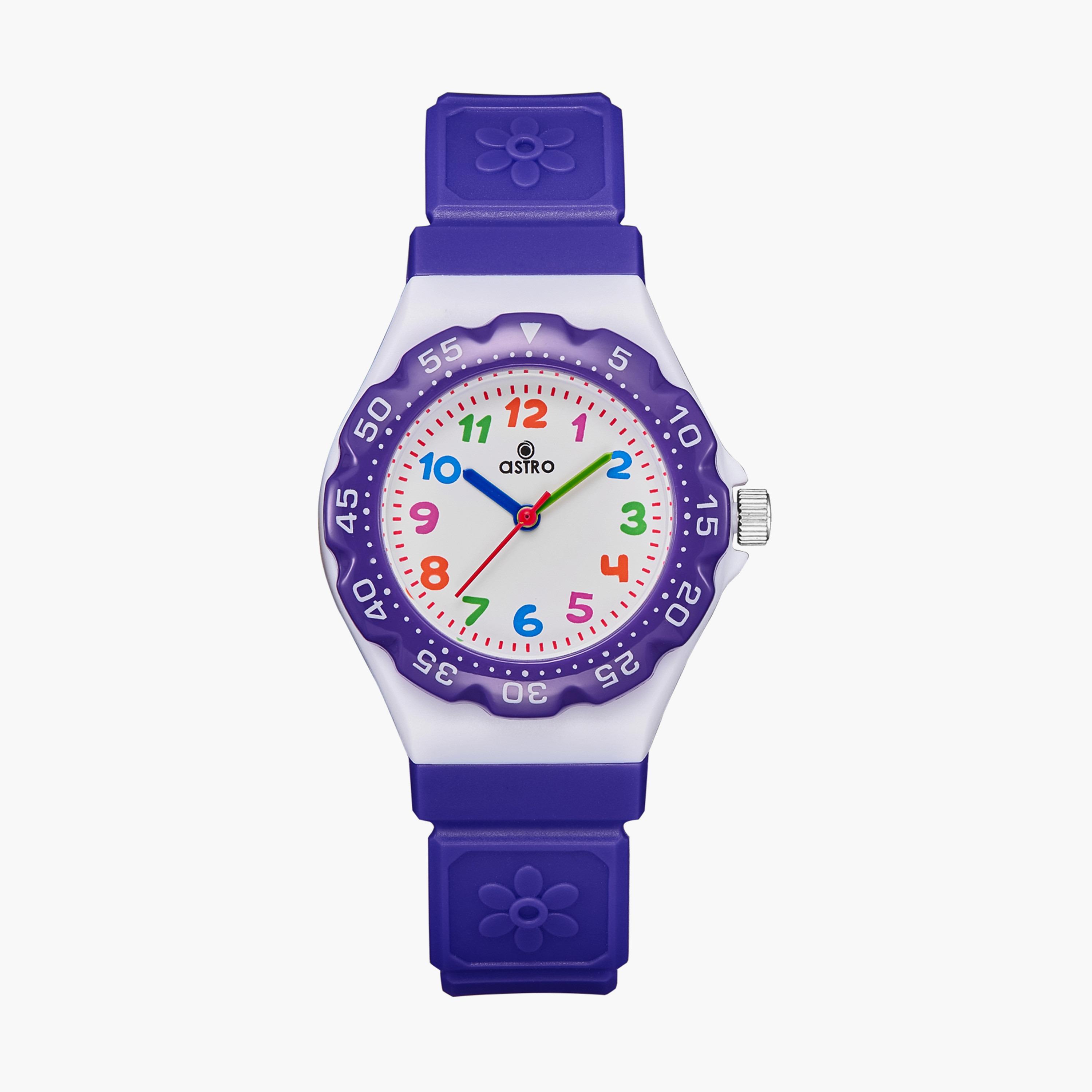  A23803 | ساعة استرو للاطفال ذات انالوج باللون البنفسجي بسوار سيليكون-girls-accessories-watches-image-1