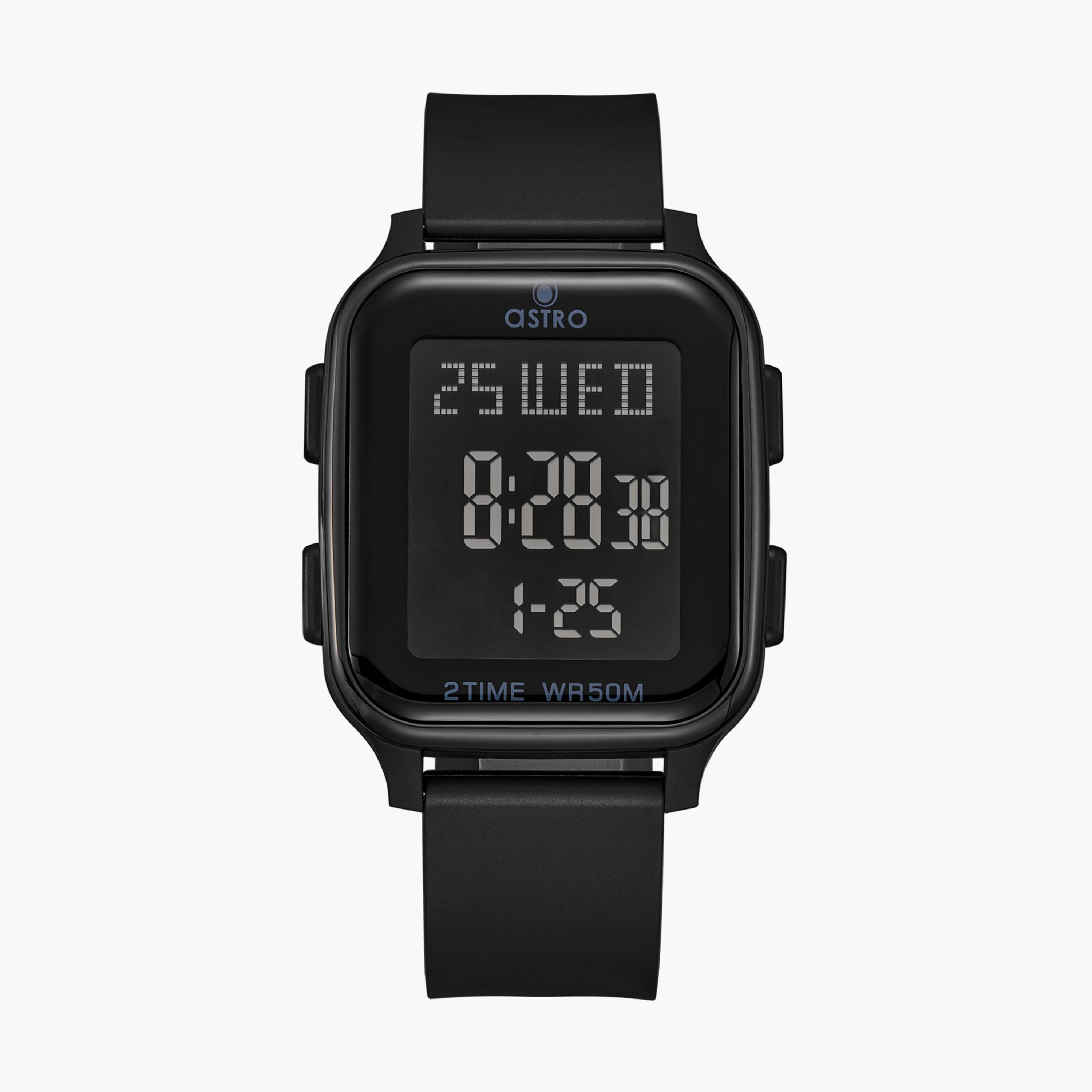  A23908 | ساعة استرو رقمية سوداء بسوار سيليكون للاطفال-girls-accessories-watches-image-1