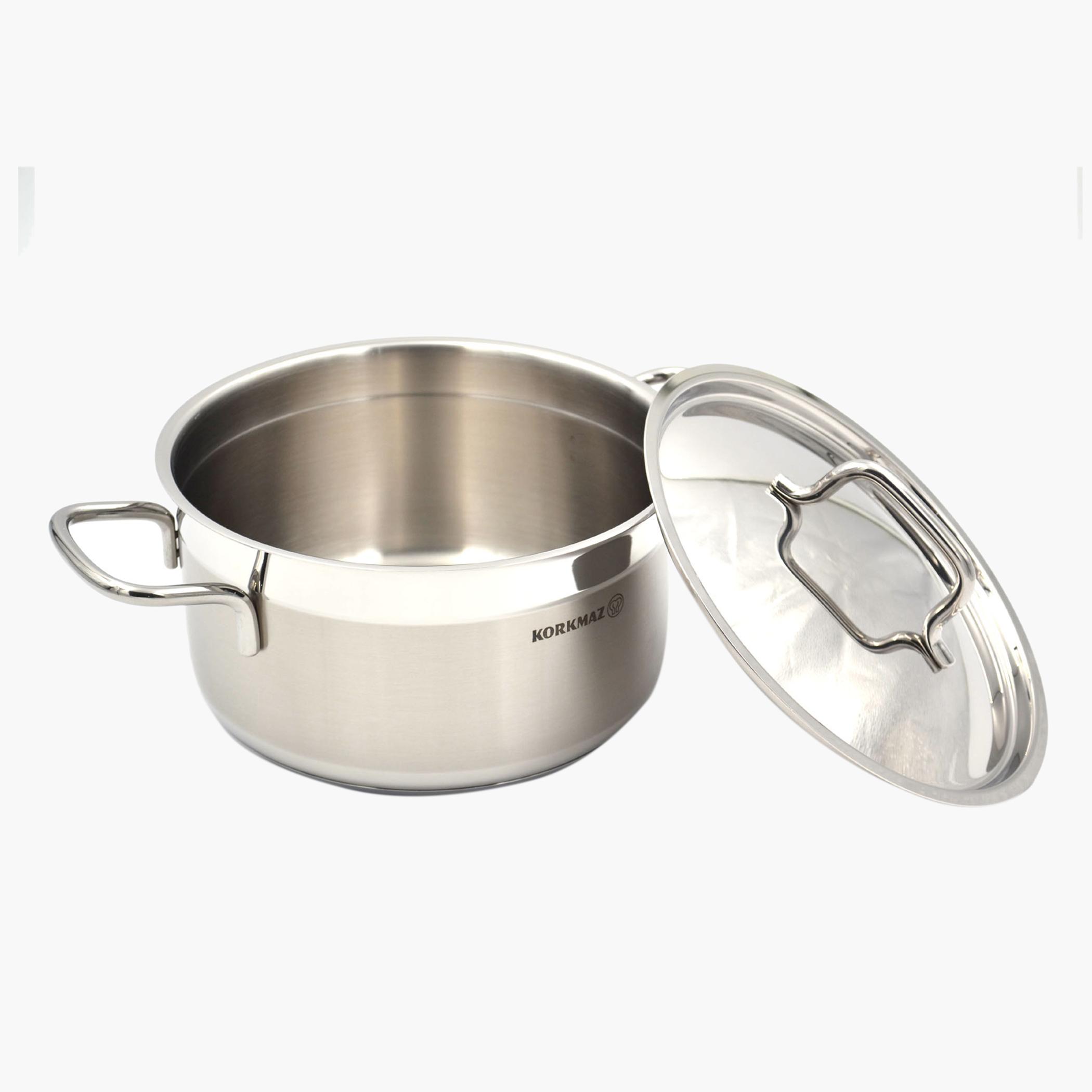 Korkmaz Alfa Stainless Steel Casserole Pot - 8.5 L