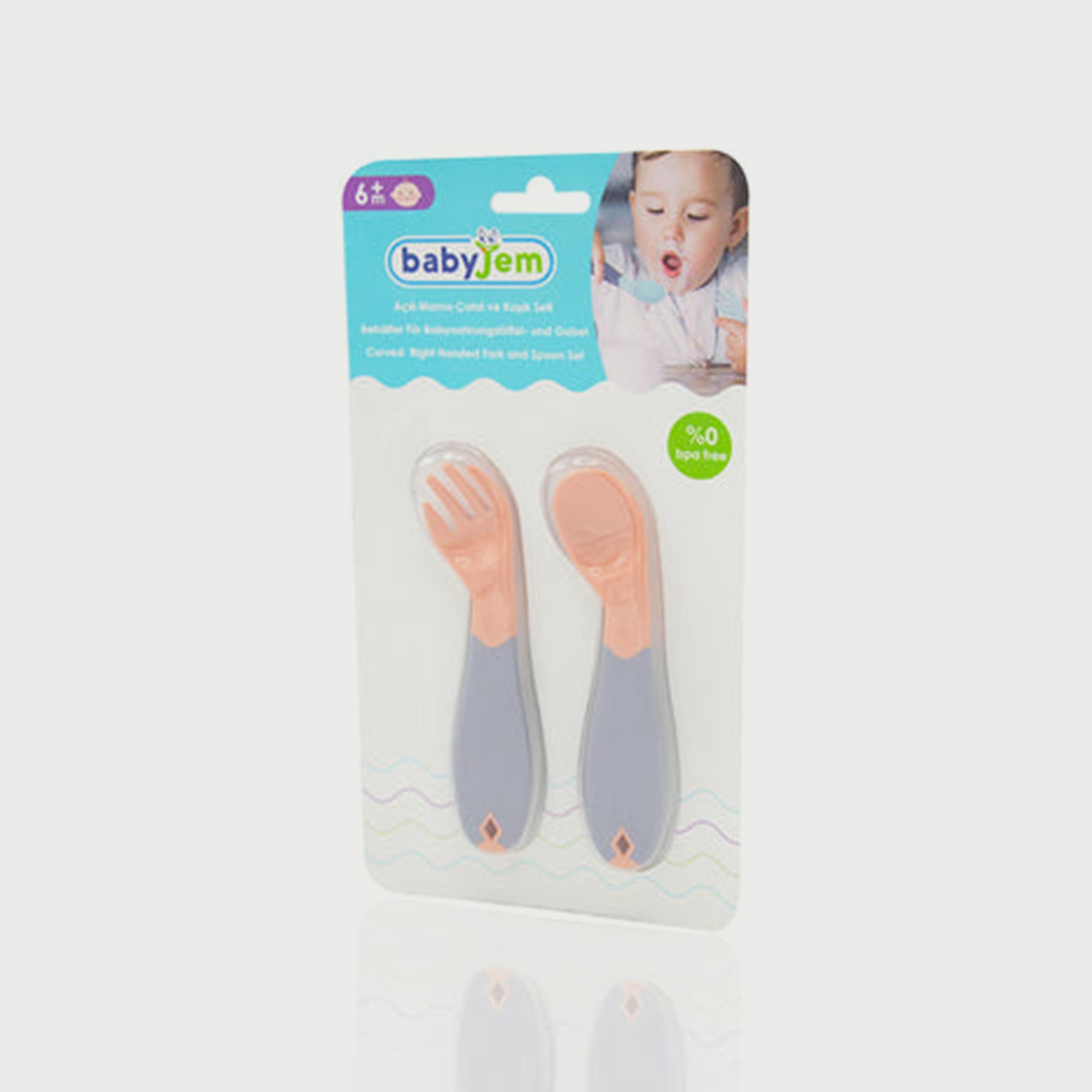 Babyjem Plastic Angled Fork & Spoon Set-baby-feeding-mealtimeessentials-image-4