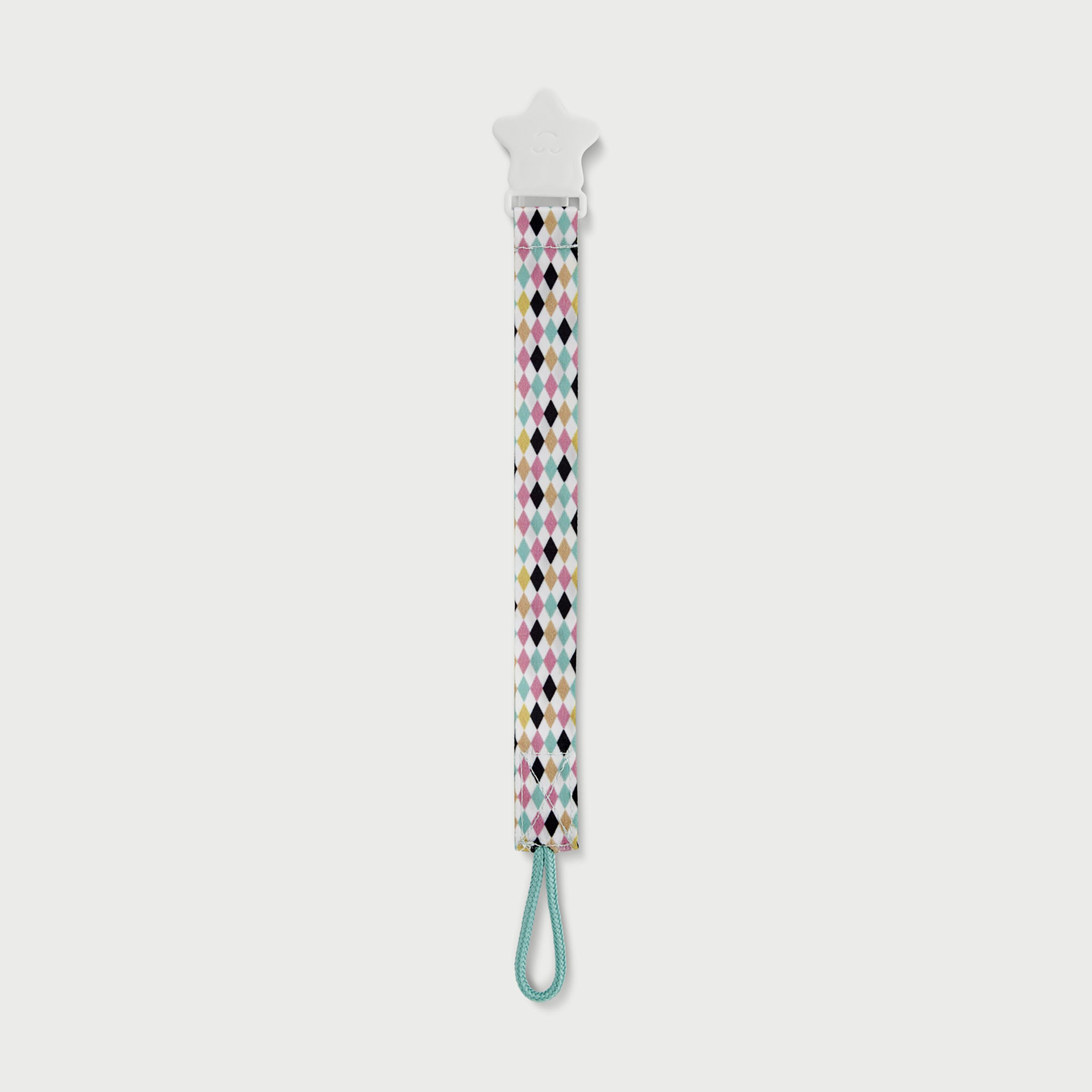 Babyjem Printed Pacifier Holder, 0 Months+, Pink-baby-feeding-pacifiers-image-1