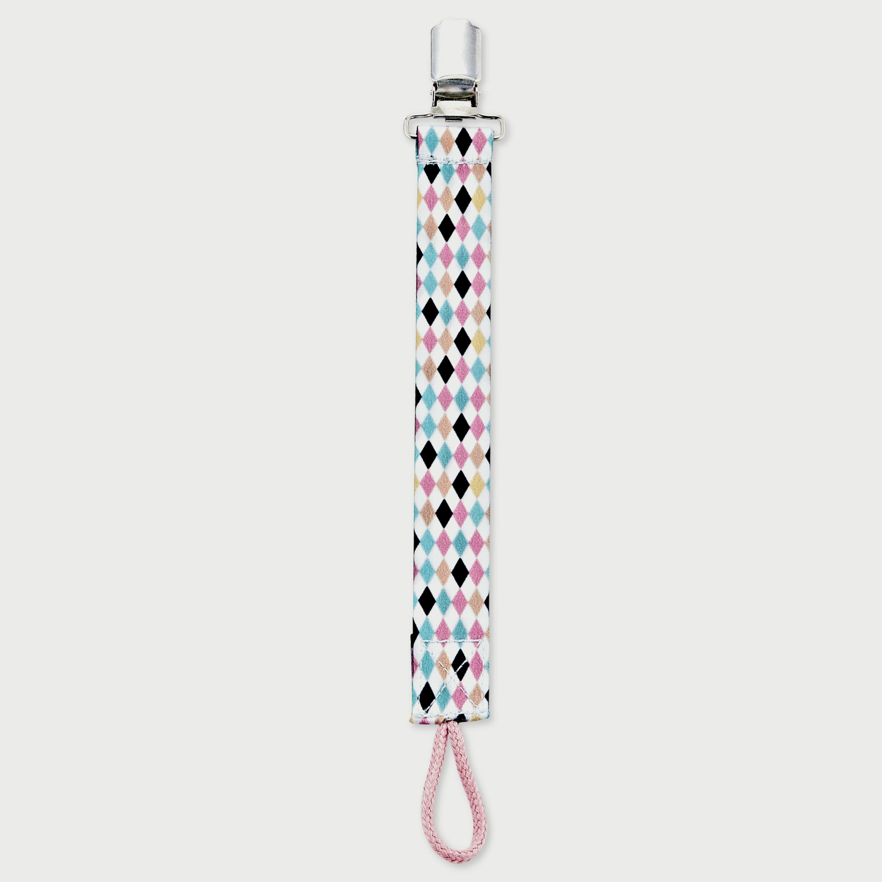 Babyjem Printed Pacifier Holder, 0 Months+, Pink-baby-feeding-pacifiers-image-2