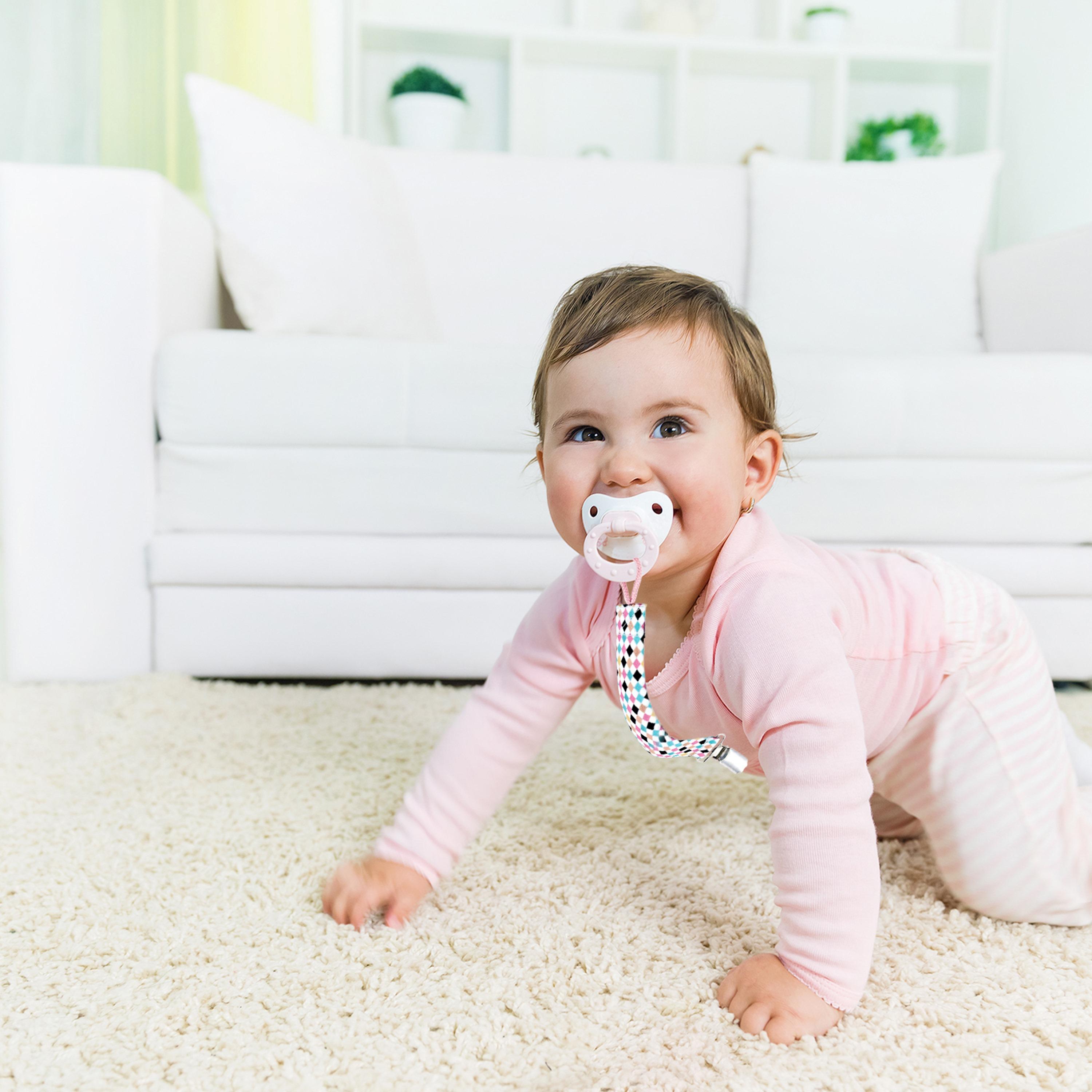 Babyjem Printed Pacifier Holder, 0 Months+, Pink-baby-feeding-pacifiers-image-3