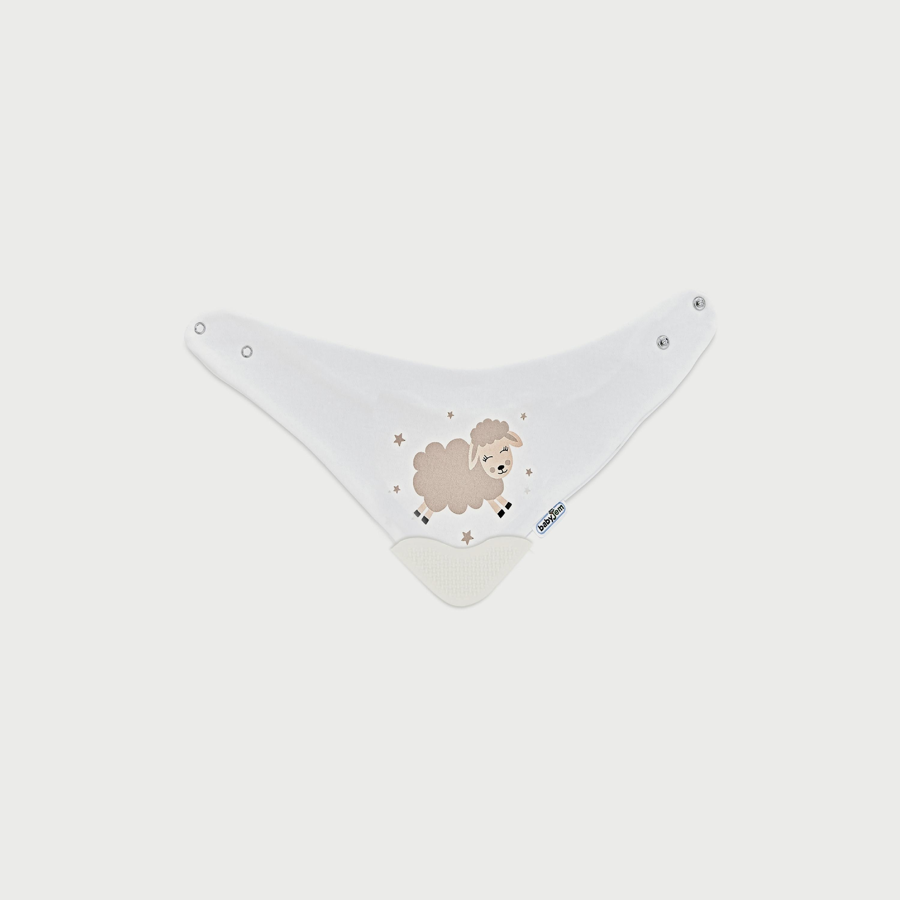 Babyjem Triangle Bib with Teether-baby-feeding-bibs-image-1