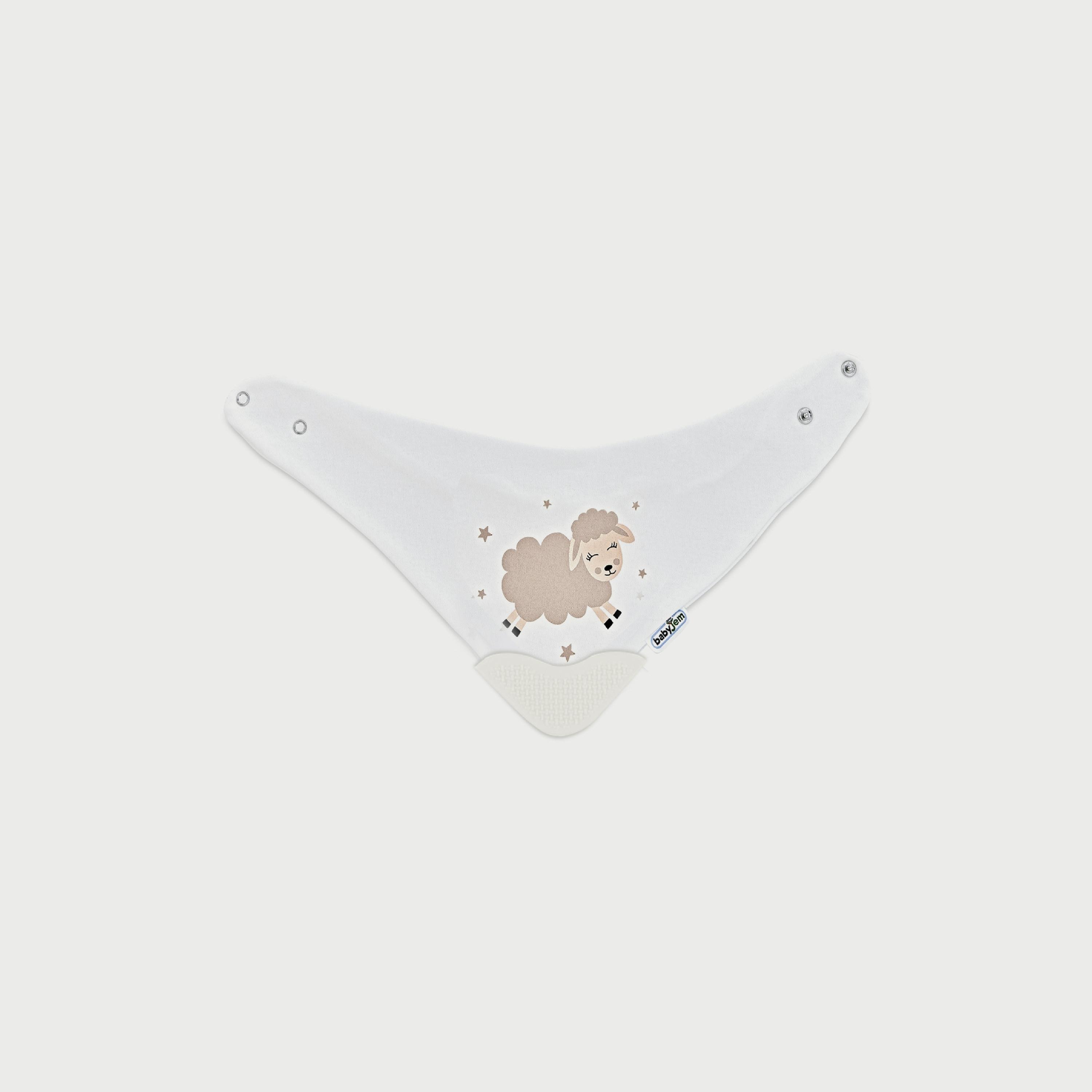 Babyjem Triangle Bib with Teether-baby-feeding-bibs-image-3