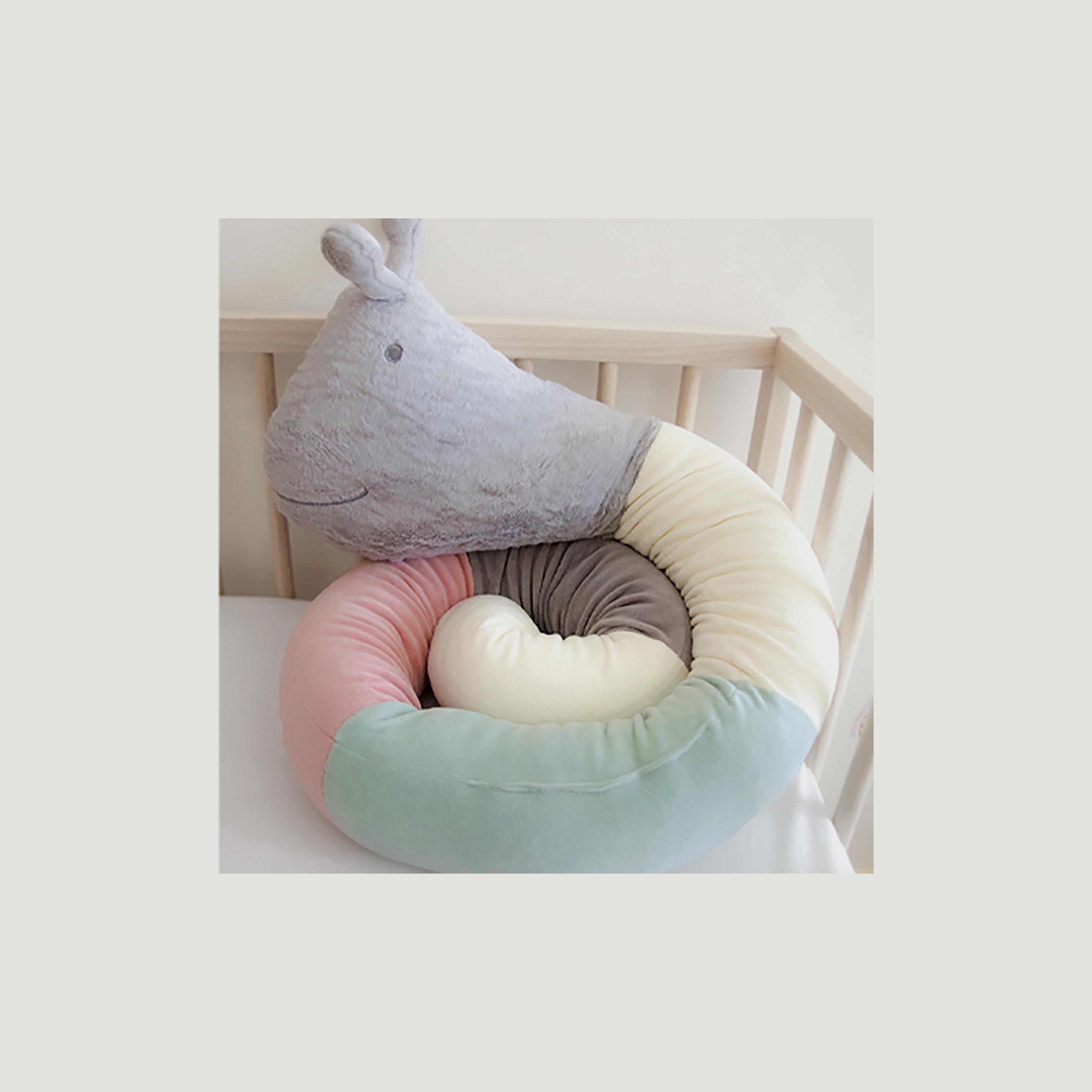 Babyjem Caterpillar Positioner Velvet Pillow, 0-6 Months, Multicolour-baby-nursery-babybedding-image-3