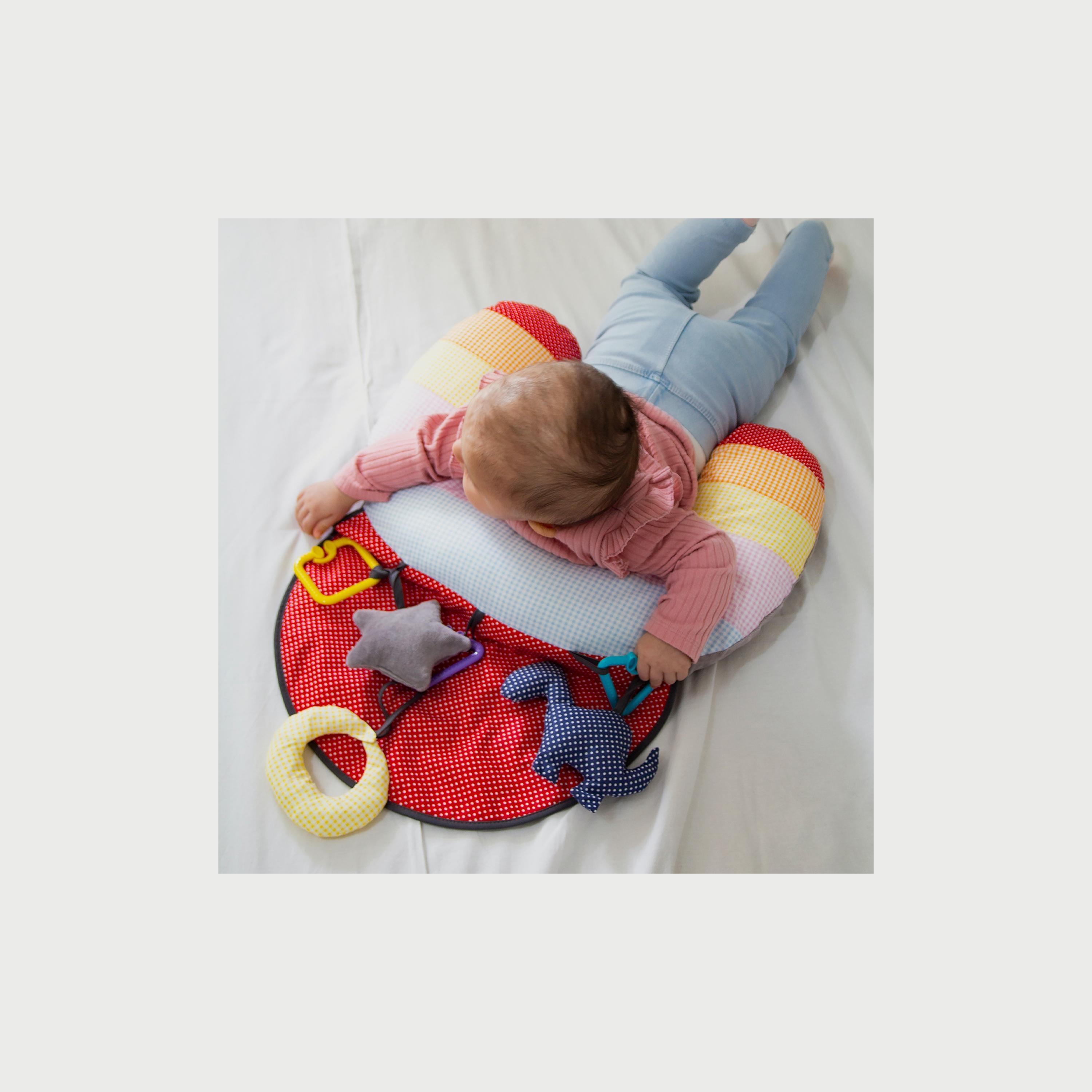 Babyjem Baby Tummy Time Pillow with Toys, 0-6 Months, Multicolour-baby-nursery-babybedding-image-2