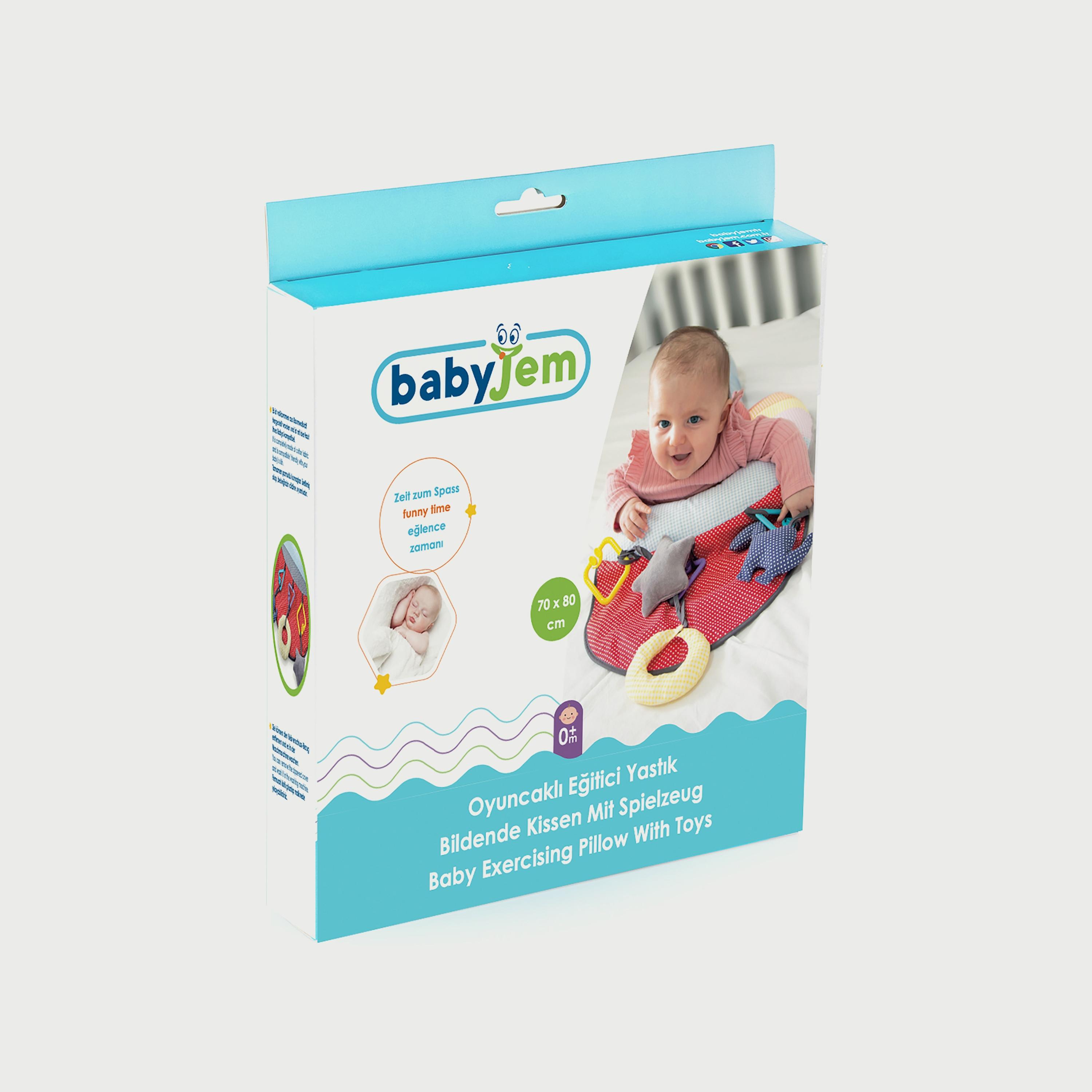 Babyjem Baby Tummy Time Pillow with Toys, 0-6 Months, Multicolour-baby-nursery-babybedding-image-4