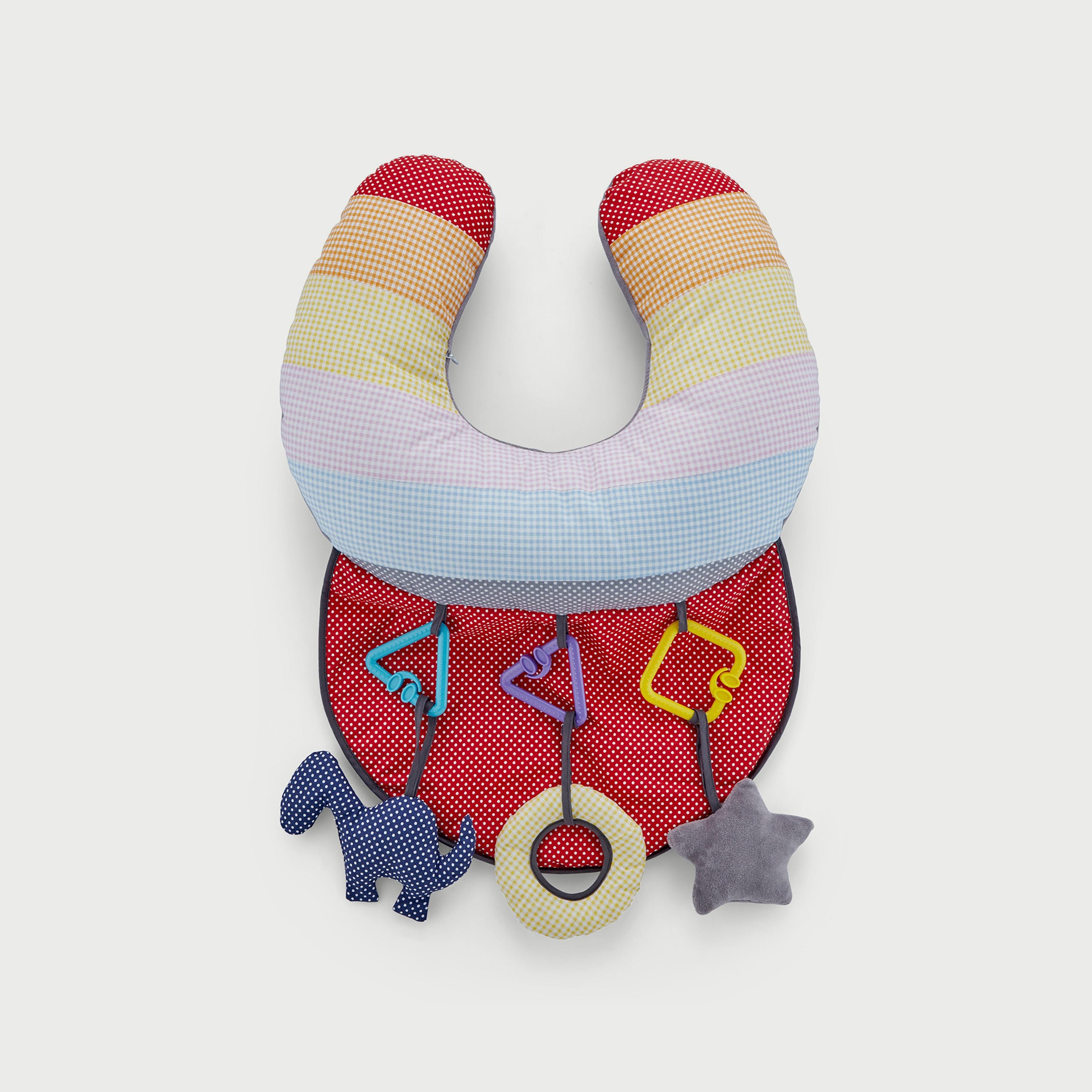 Babyjem Baby Tummy Time Pillow with Toys, 0-6 Months, Multicolour-baby-nursery-babybedding-image-5