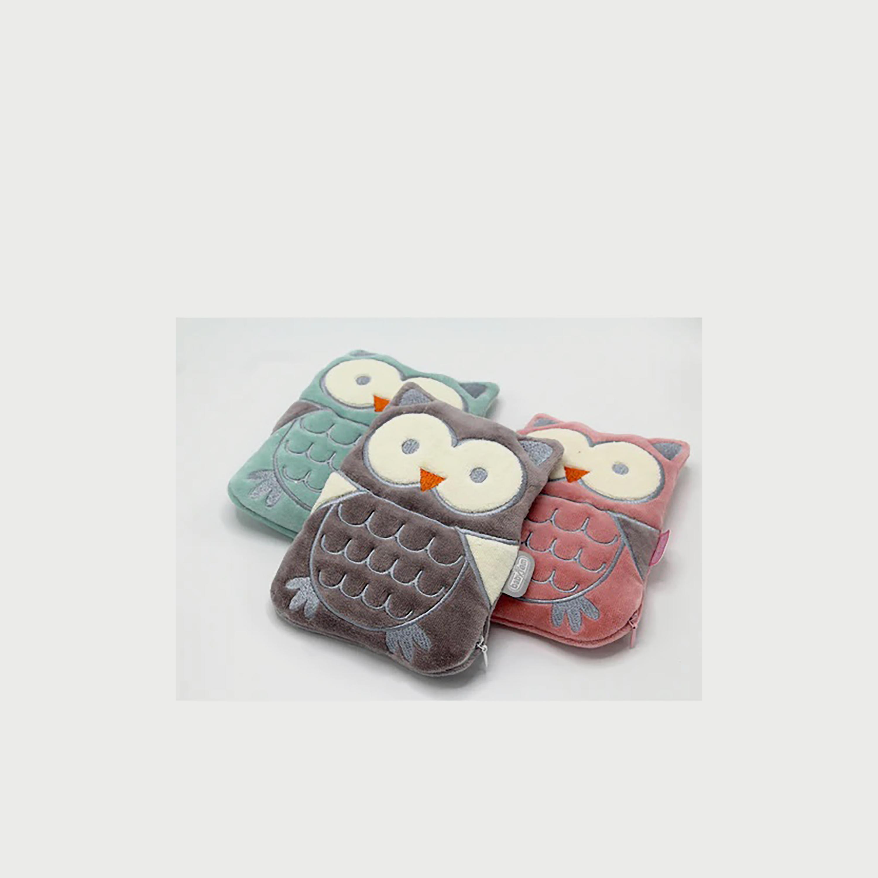 Babyjem Cherry Seeds Filled Velvet Colic Owl Shaped Pillow-baby-nursery-babybedding-image-2