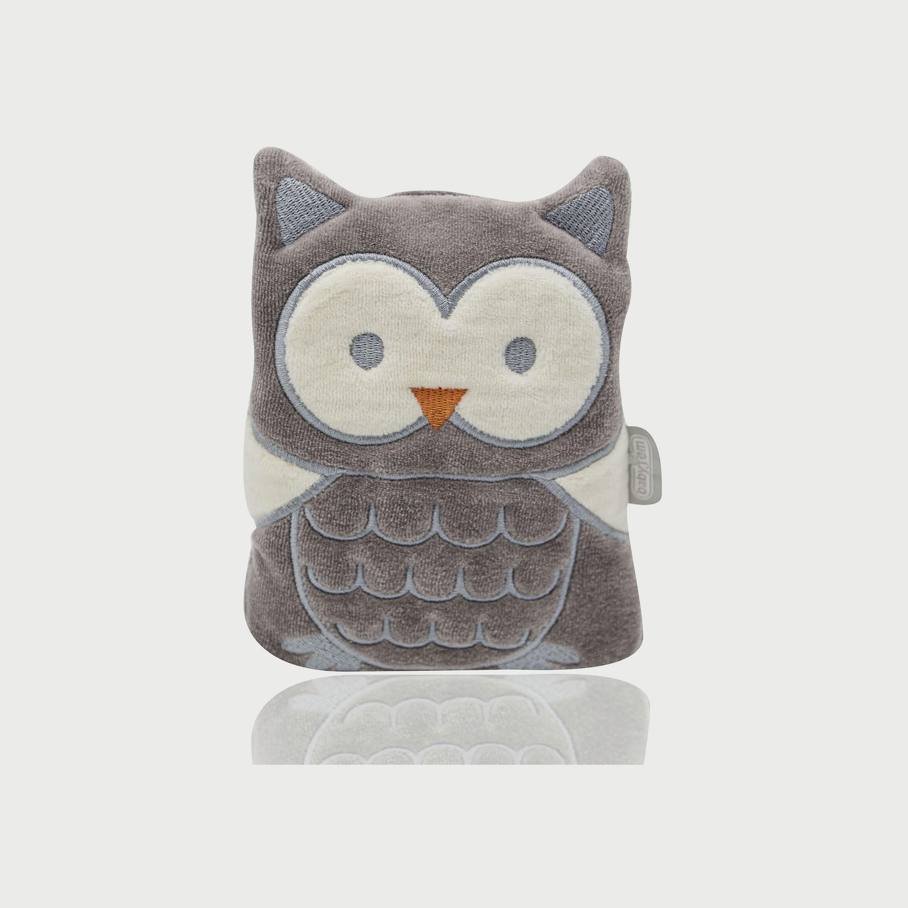 Babyjem Cherry Seeds Filled Velvet Colic Owl Shaped Pillow-baby-nursery-babybedding-image-1