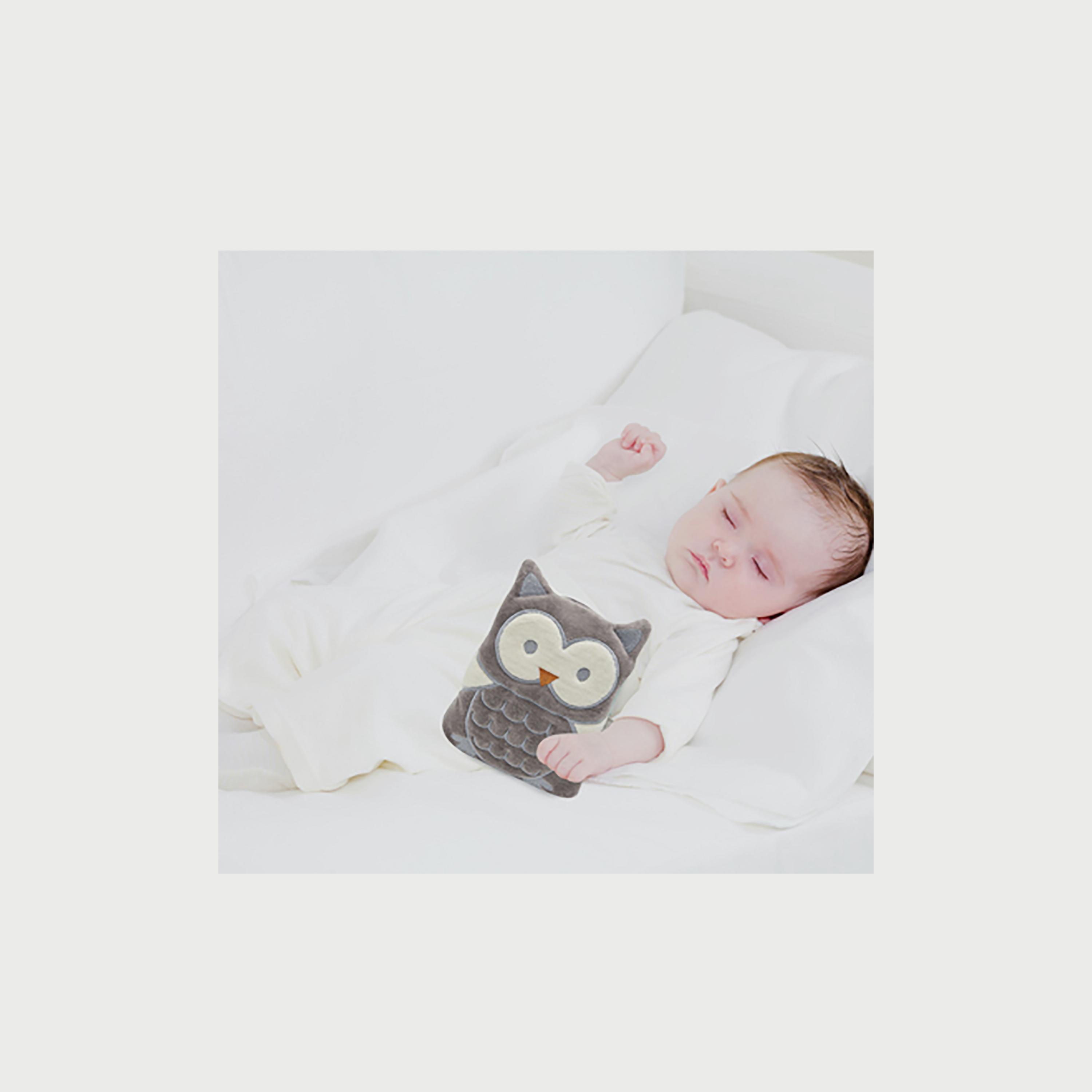 Babyjem Cherry Seeds Filled Velvet Colic Owl Shaped Pillow-baby-nursery-babybedding-image-4