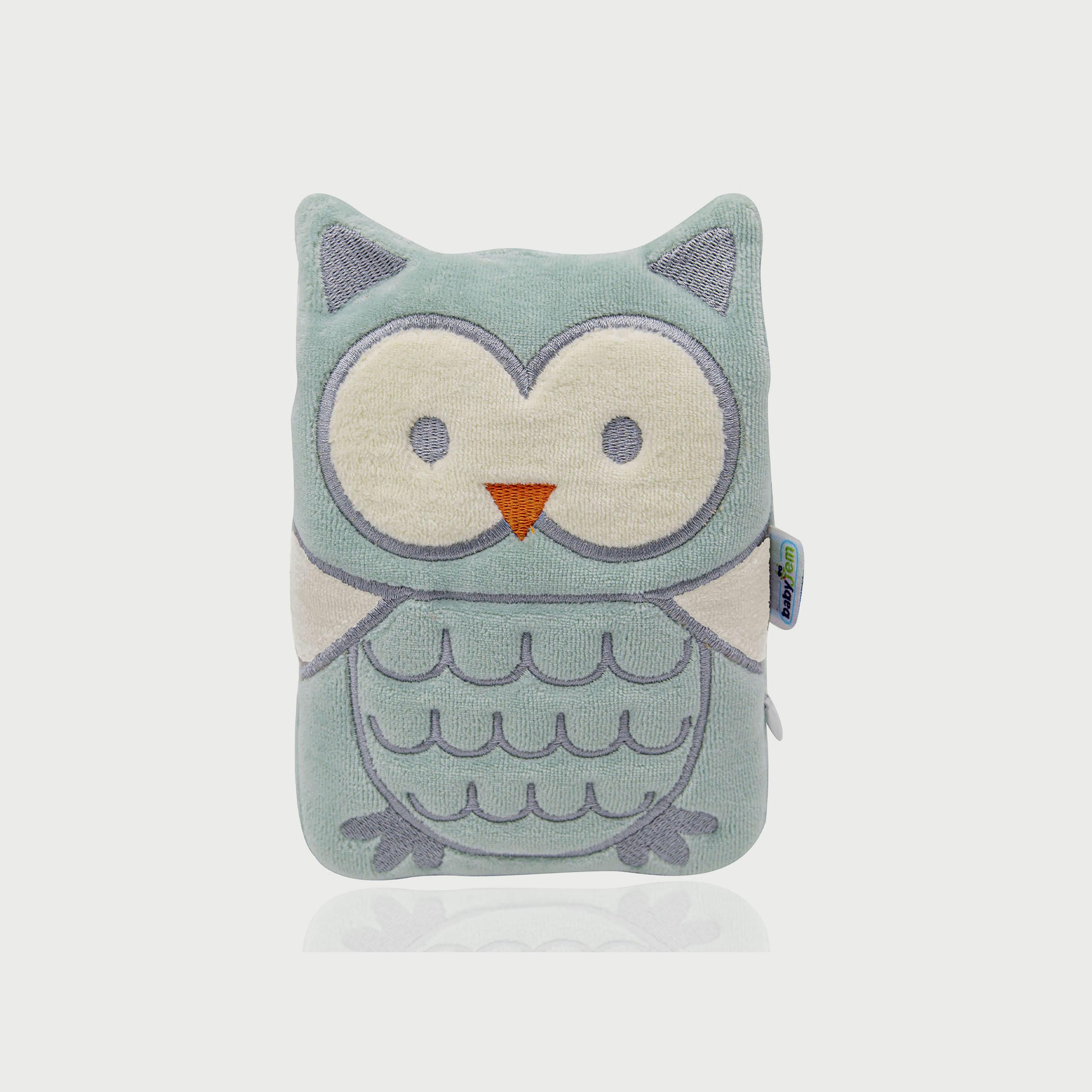 Babyjem Cherry Seeds Filled Velvet Colic Owl Shaped Pillow-baby-nursery-babybedding-image-1