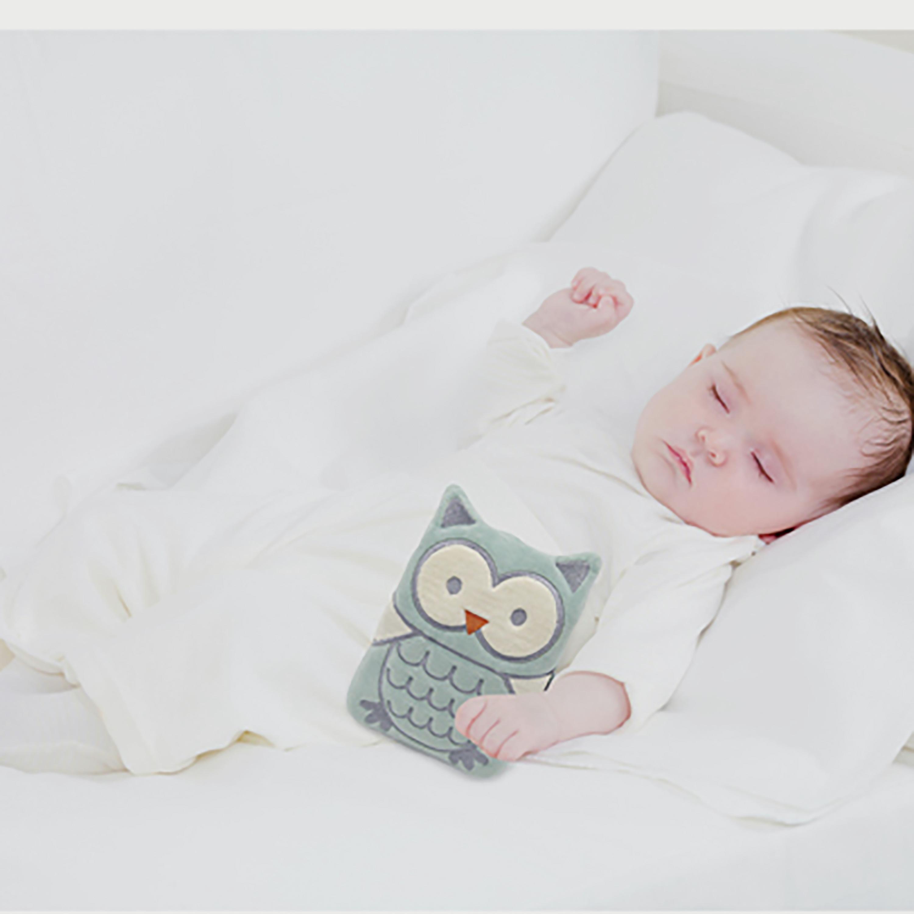 Babyjem Cherry Seeds Filled Velvet Colic Owl Shaped Pillow-baby-nursery-babybedding-image-2