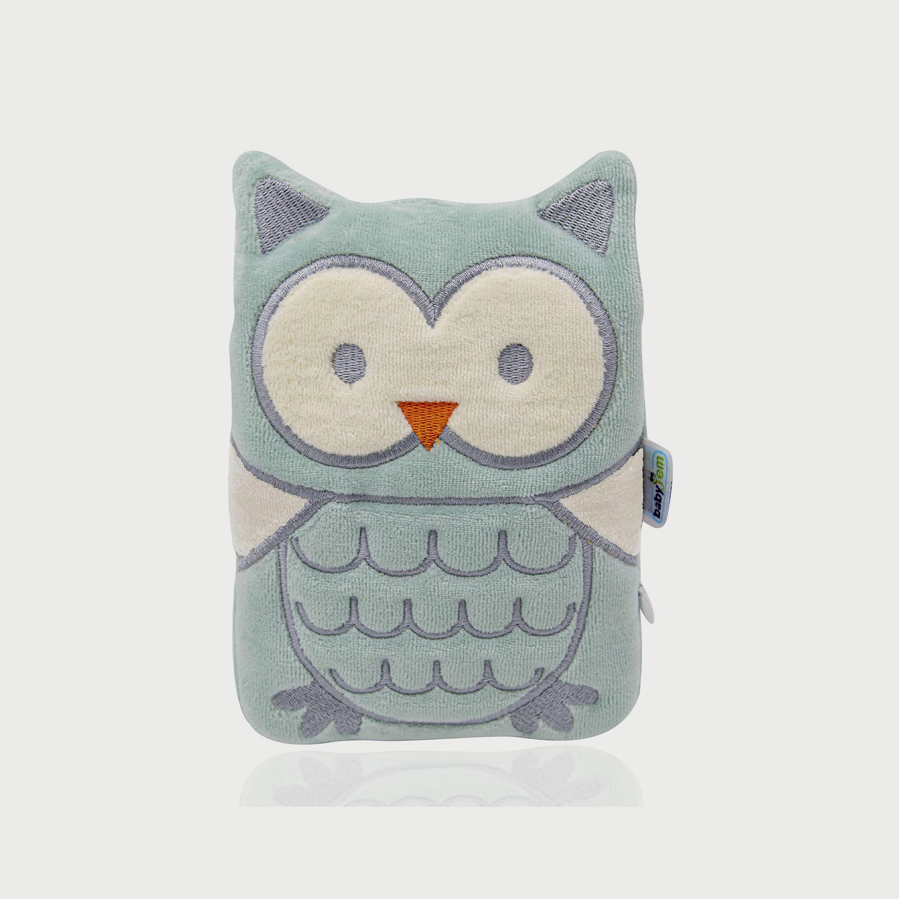 Babyjem Cherry Seeds Filled Velvet Colic Owl Shaped Pillow-baby-nursery-babybedding-image-3