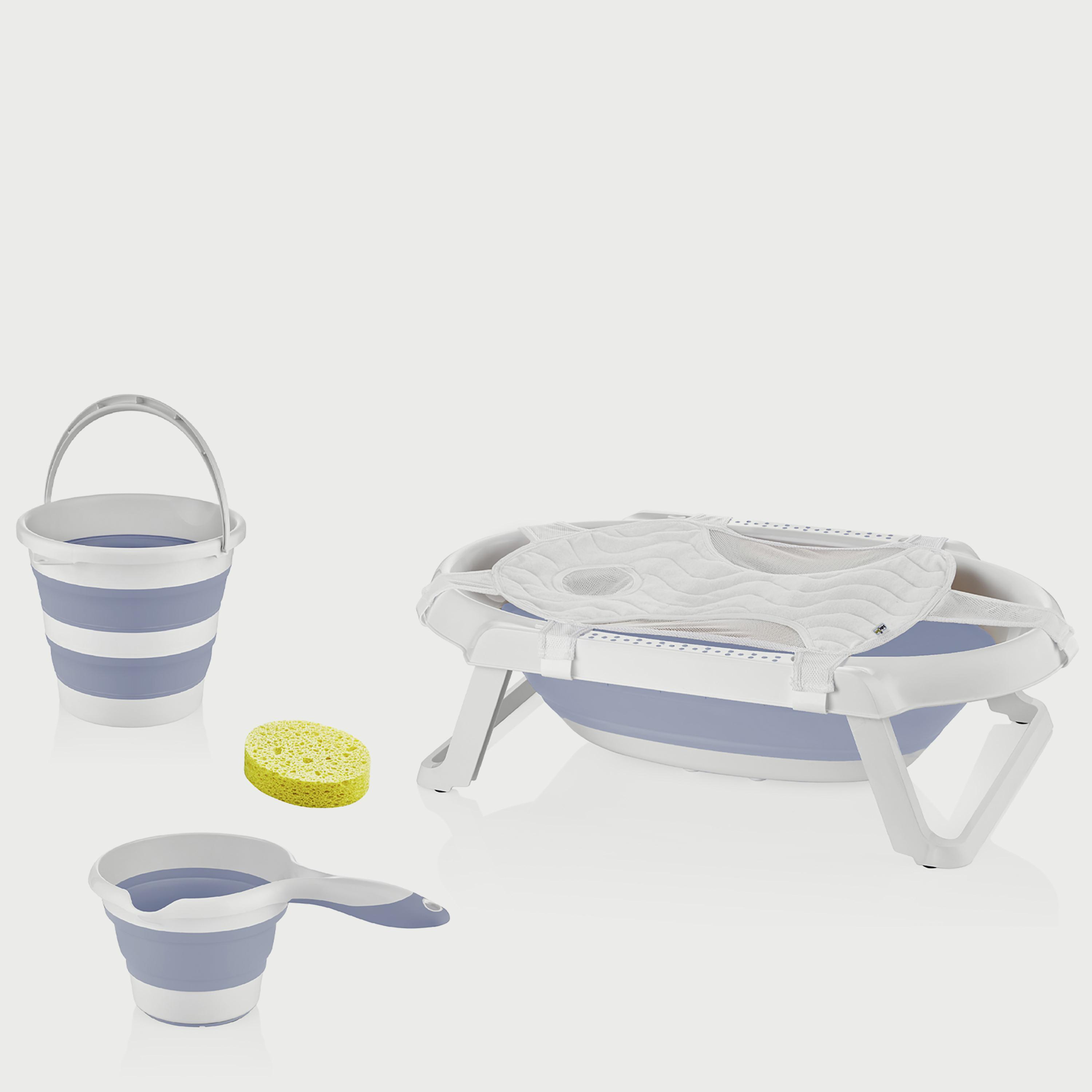 مجموعة حوض استحمام الرضع 5 قطع قابل للطي من بيبي جيم-baby-bathandcare-bathtubs-image-2
