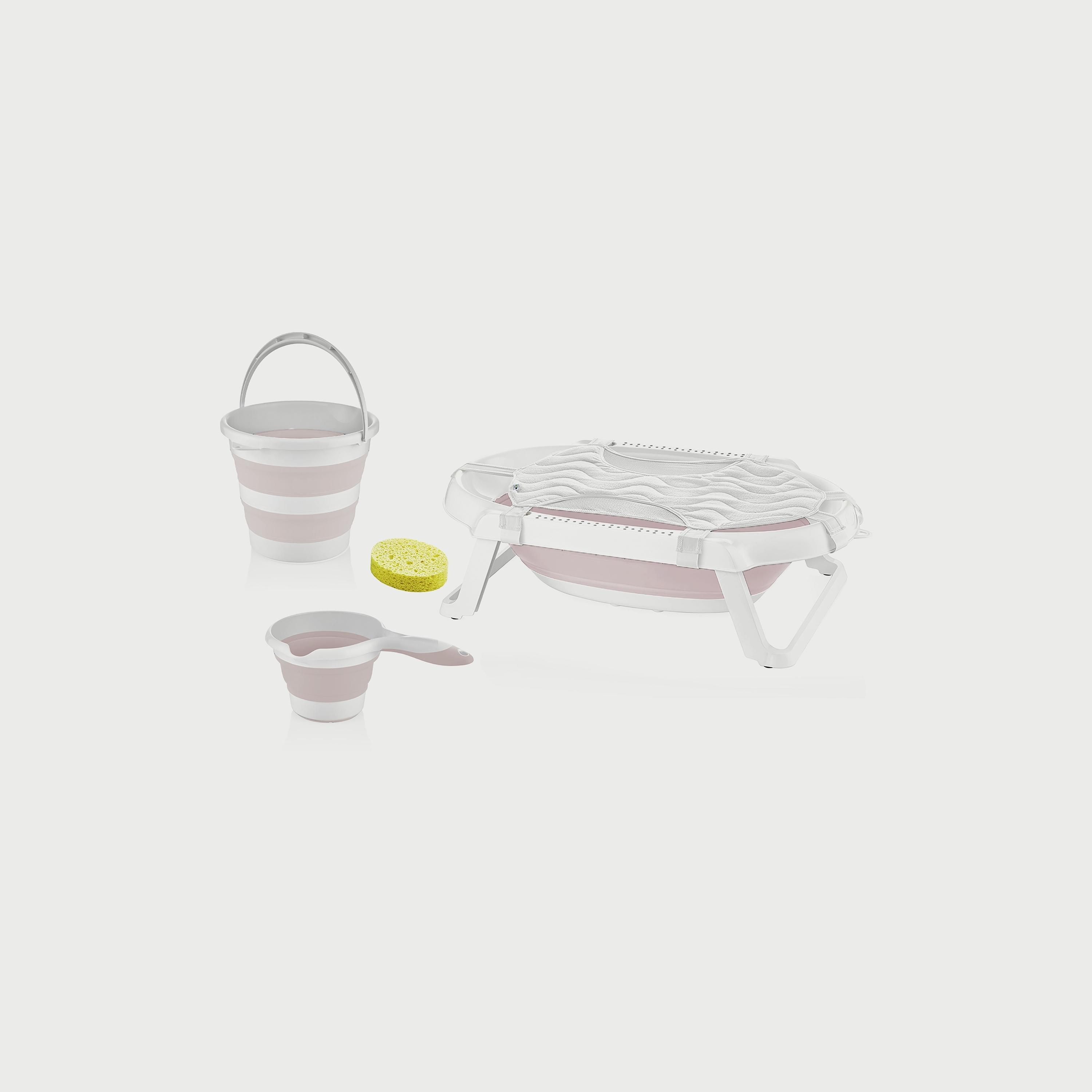مجموعة حوض استحمام الرضع 5 قطع قابل للطي من بيبي جيم-baby-bathandcare-bathtubs-image-7