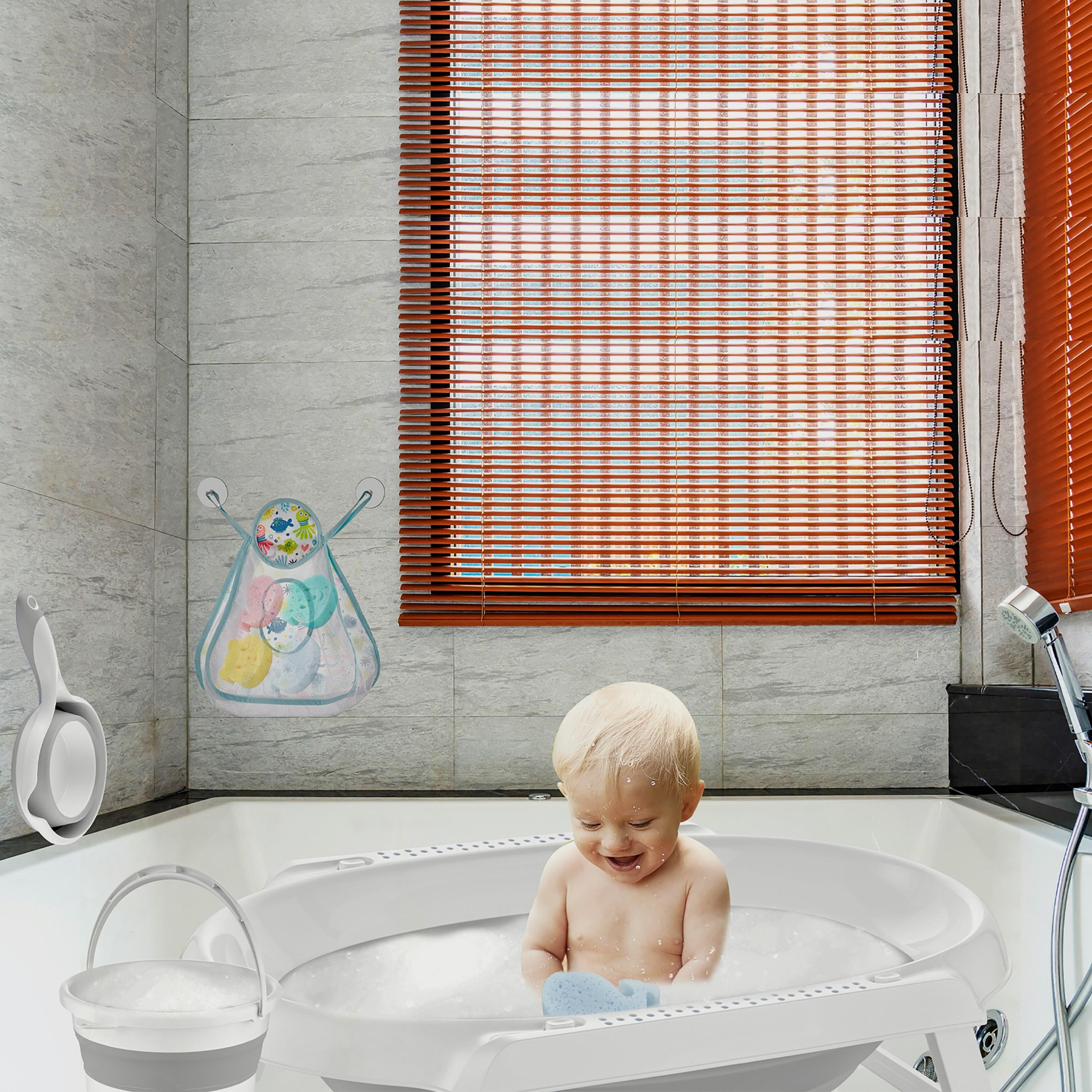 مجموعة حوض استحمام الرضع 5 قطع قابل للطي من بيبي جيم-baby-bathandcare-bathtubs-image-10