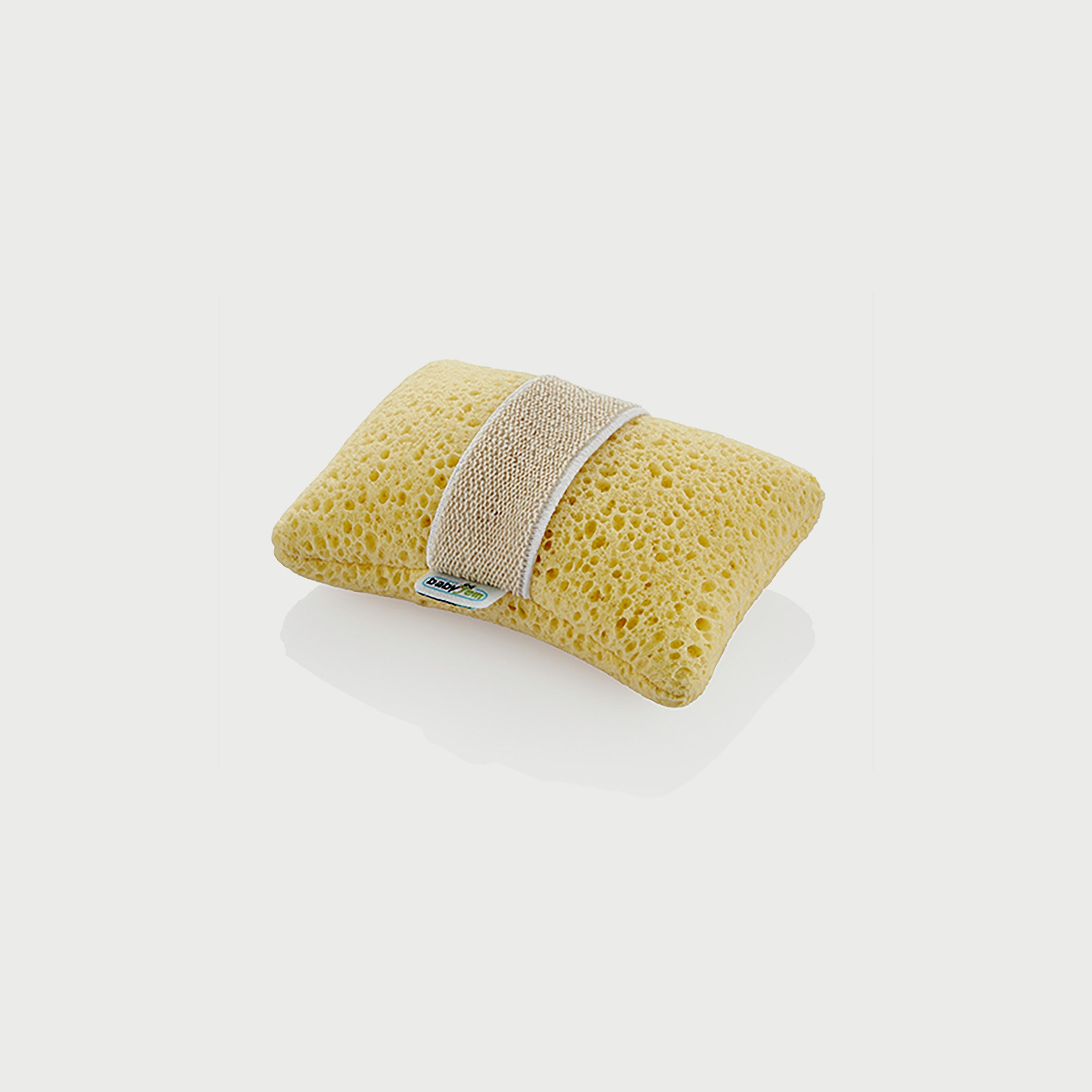 Babyjem Bath Sponge with Hand Grip, 0 Months+, Yellow-baby-bathandcare-bathtubs-image-1