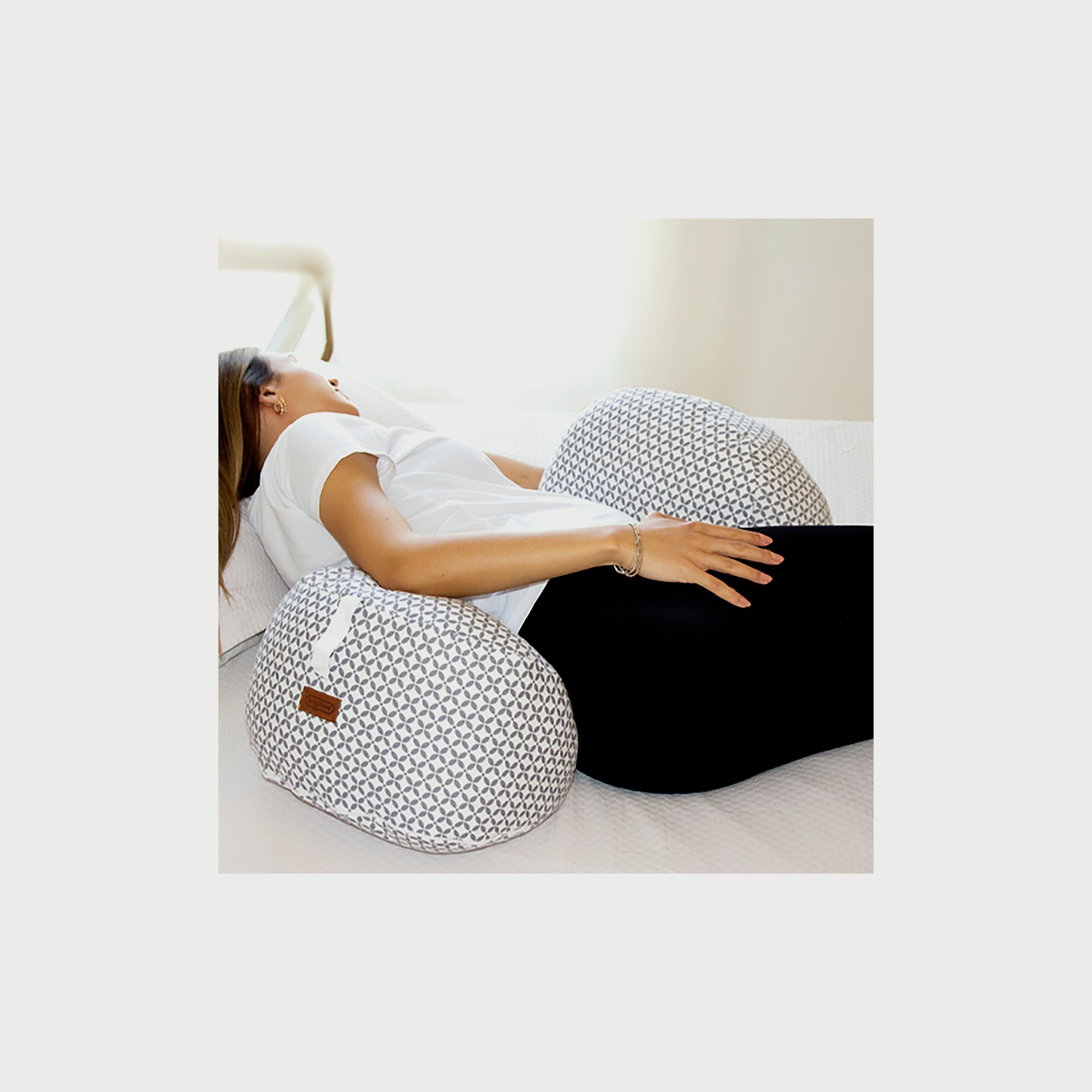 Babyjem Double Maternity Pillow, Grey-baby-feeding-breastfeedingandcare-image-2