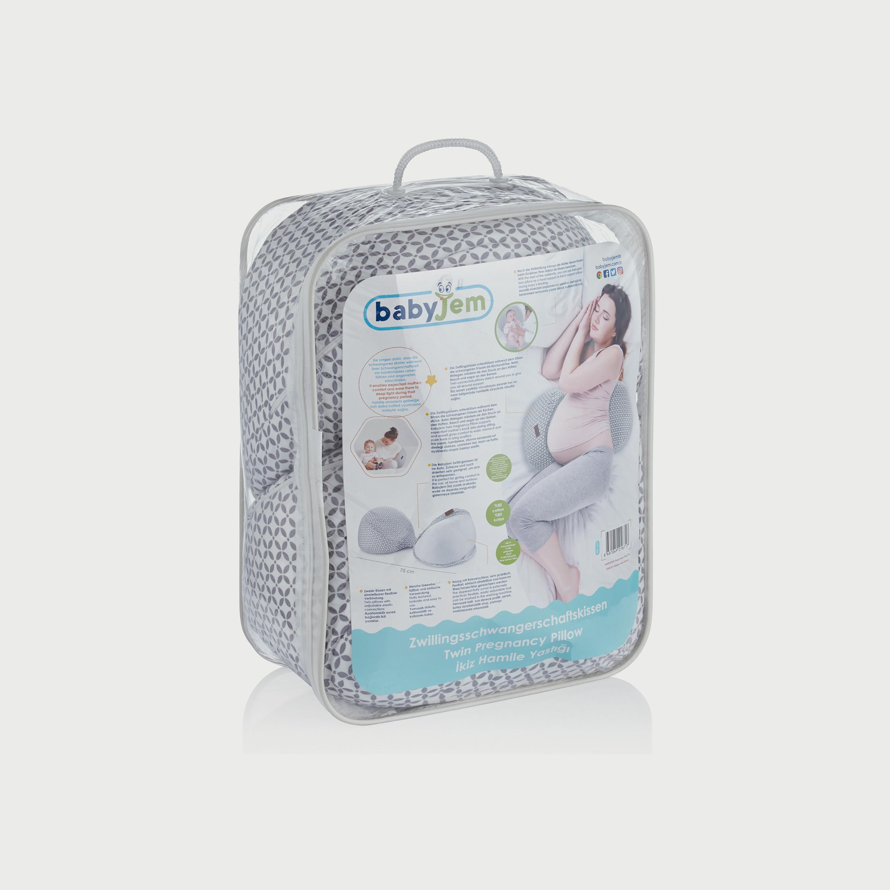 Babyjem Double Maternity Pillow, Grey-baby-feeding-breastfeedingandcare-image-4