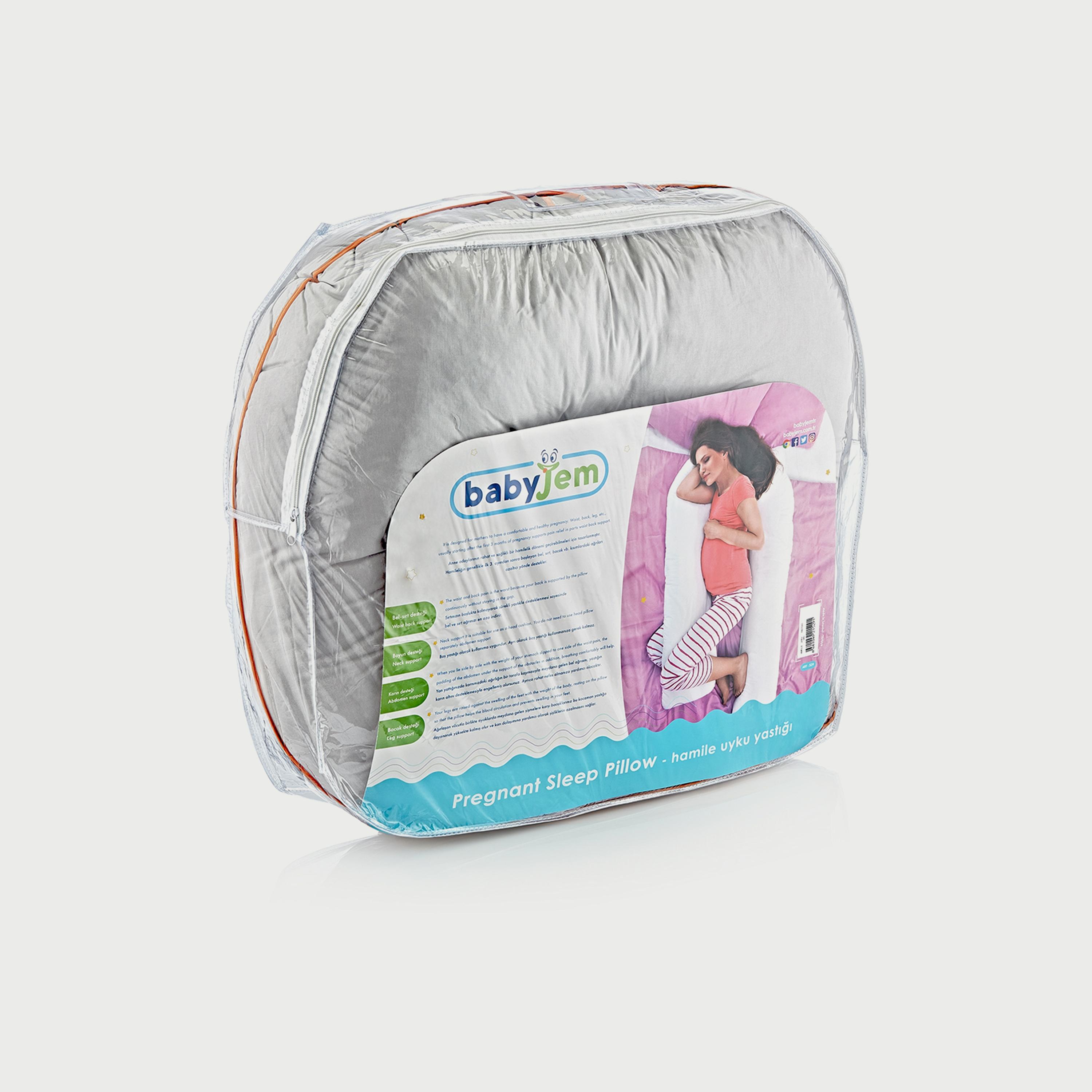 Babyjem Pregnancy Sleeping Pillow, Grey-baby-feeding-breastfeedingandcare-image-4