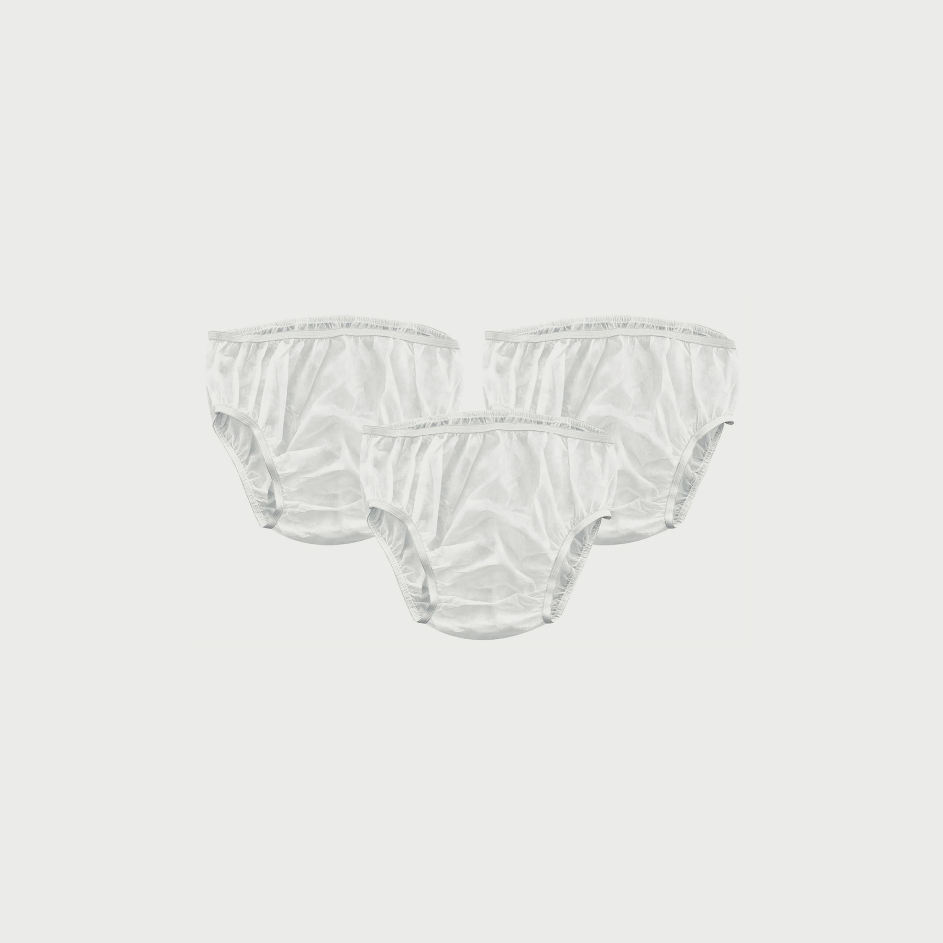 مجموعة ملابس داخلية 3 قطع للاستعمال مرة واحدة من بيبي جيم، أبيض-women-clothing-maternity-lingerie-panties-image-3