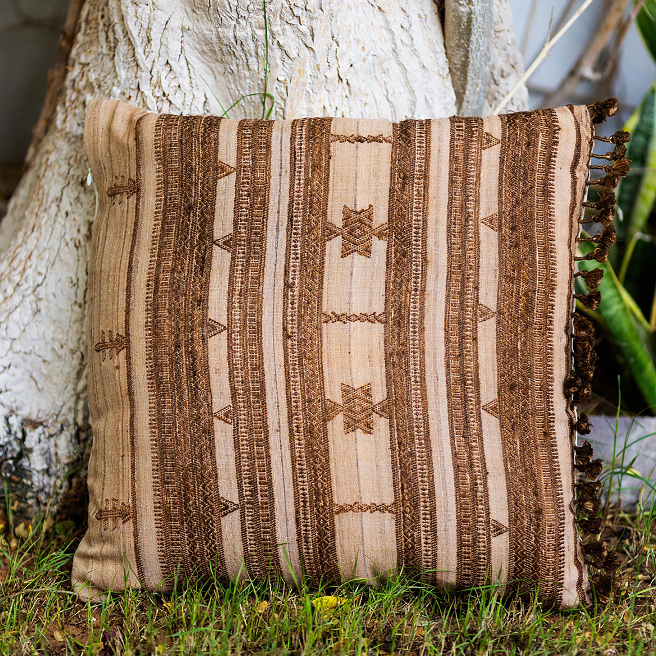 Fiza Handwoven Silk Cushion Cover - 45x45 cm