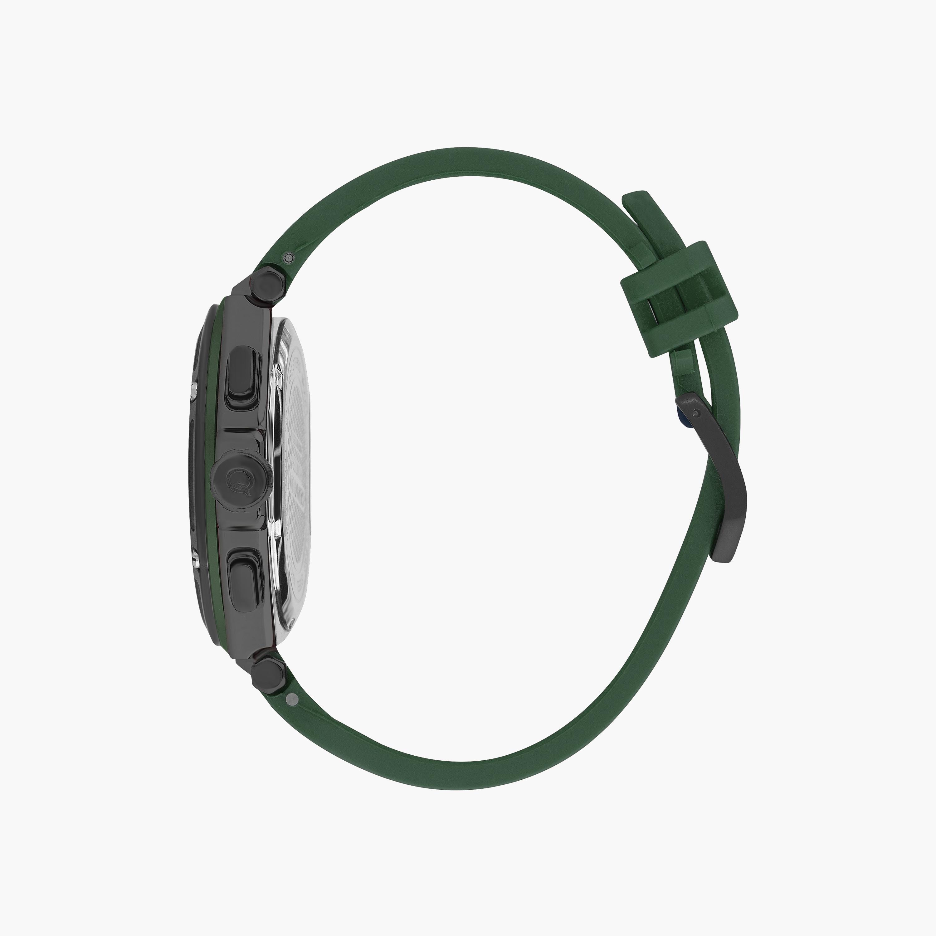 Quantum Men's Green Chronograph Silicone Strap Watch - HNG1010.656-men-watchesandjewellery-watches-image-2