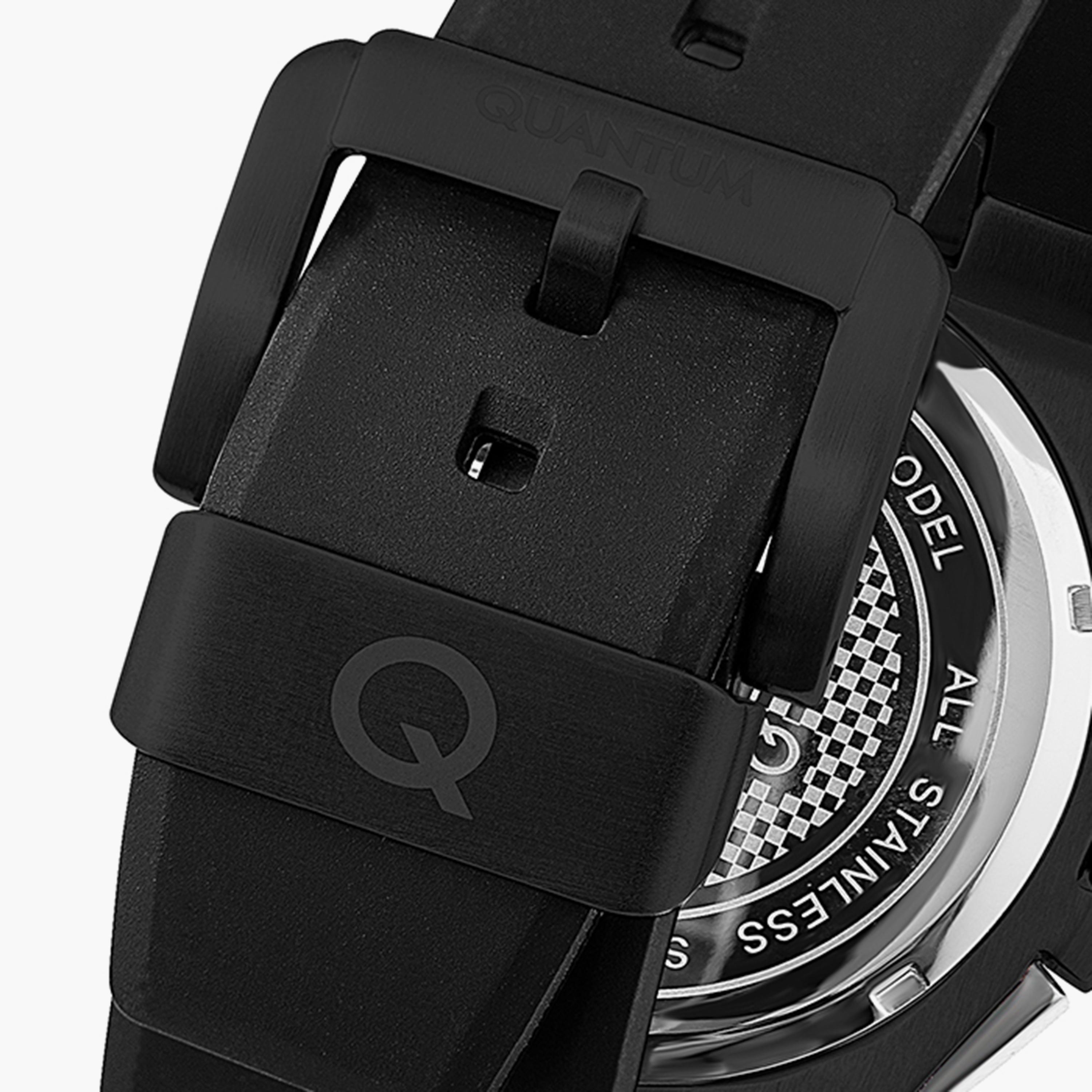 Quantum Men's Black Chronograph Silicone Strap Watch - HNG949.652-men-watchesandjewellery-watches-image-3