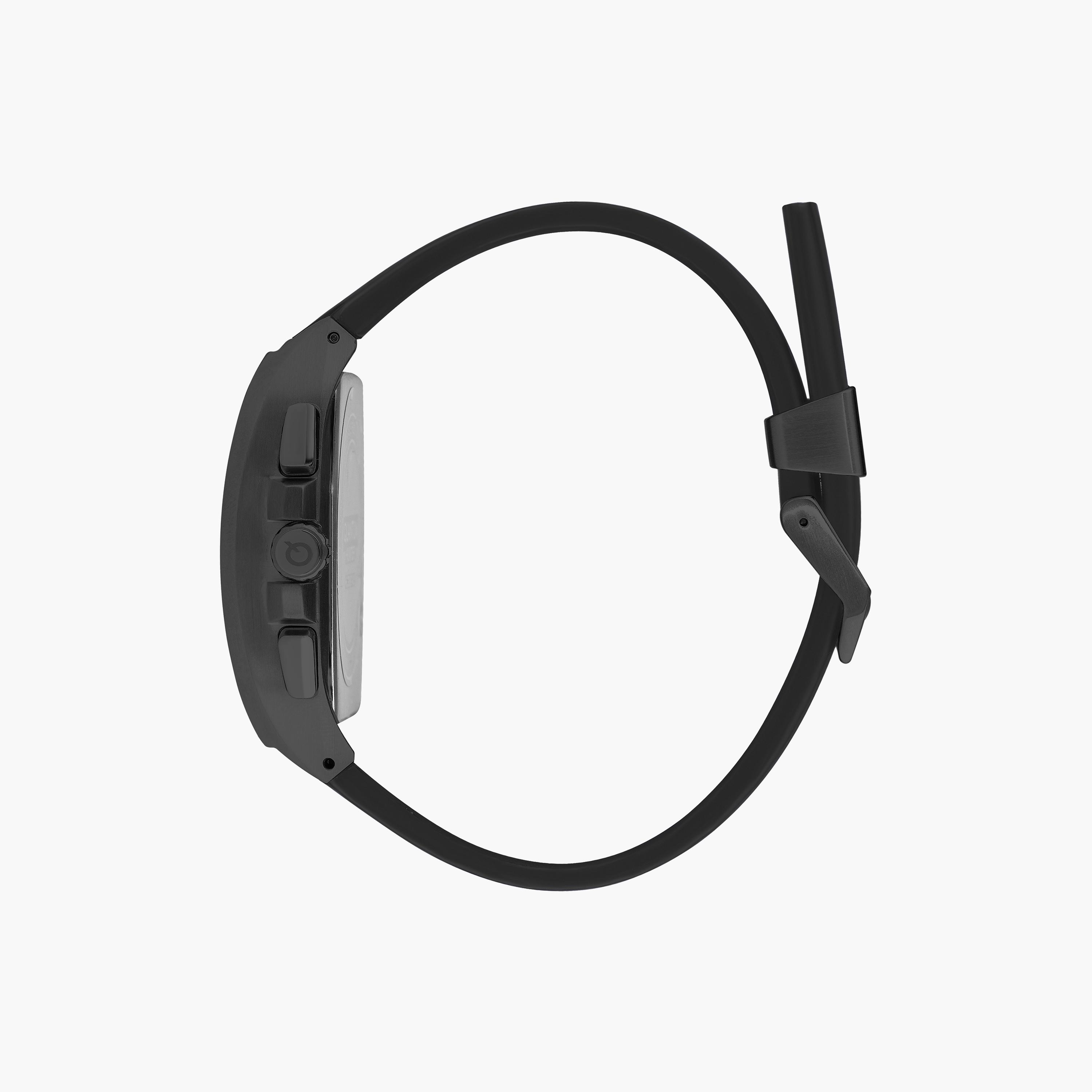 Quantum Men's Black Chronograph Silicone Strap Watch - HNG997.691-men-watchesandjewellery-watches-image-2