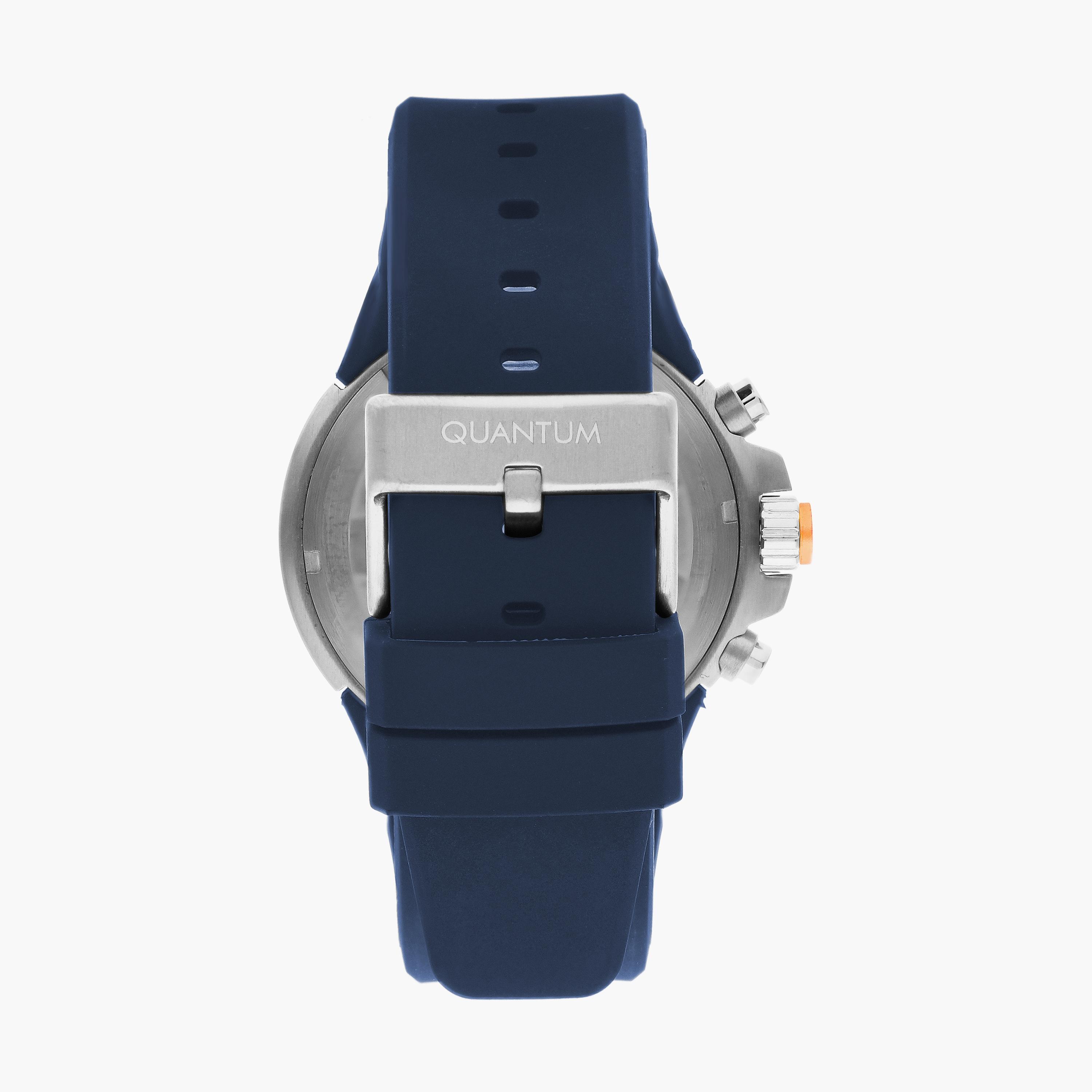 Quantum Men's Blue Chronograph Silicone Strap Watch - PWG1004.399 | 46 MM-men-watchesandjewellery-watches-image-3