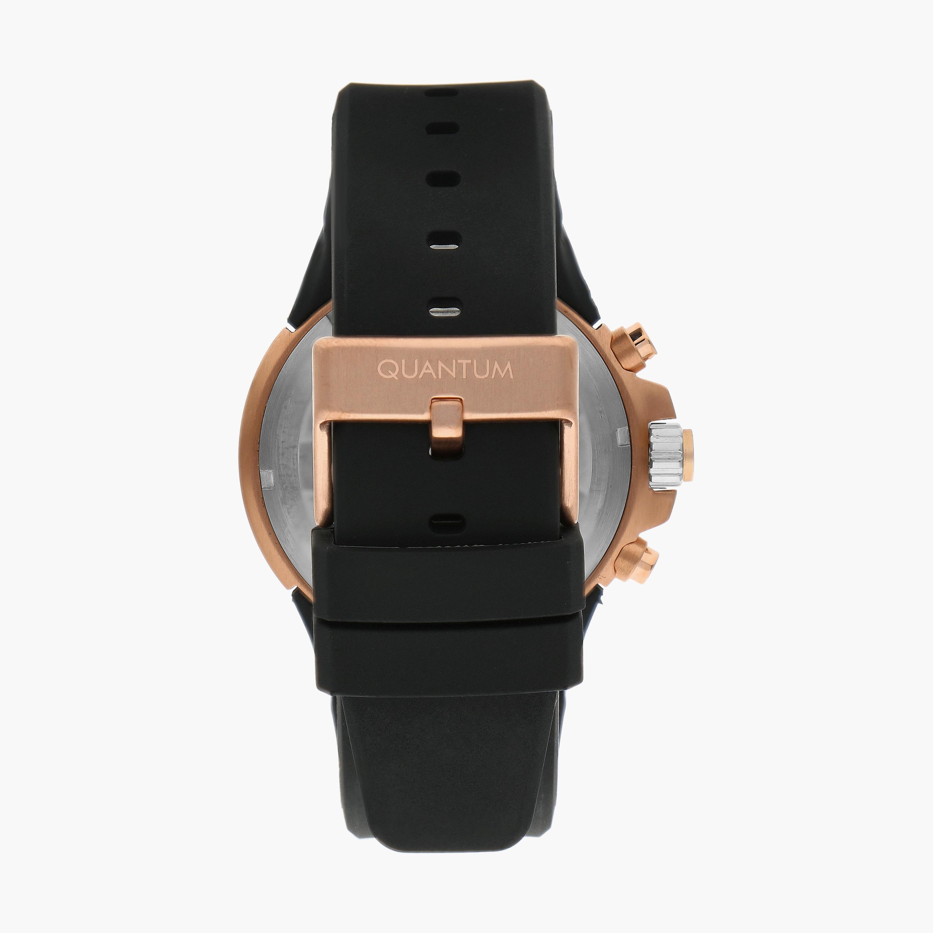  PWG1004.451 ساعة كرونوغراف بسوار سيليكون اسود من كوانتوم للرجال -men-watchesandjewellery-watches-image-3