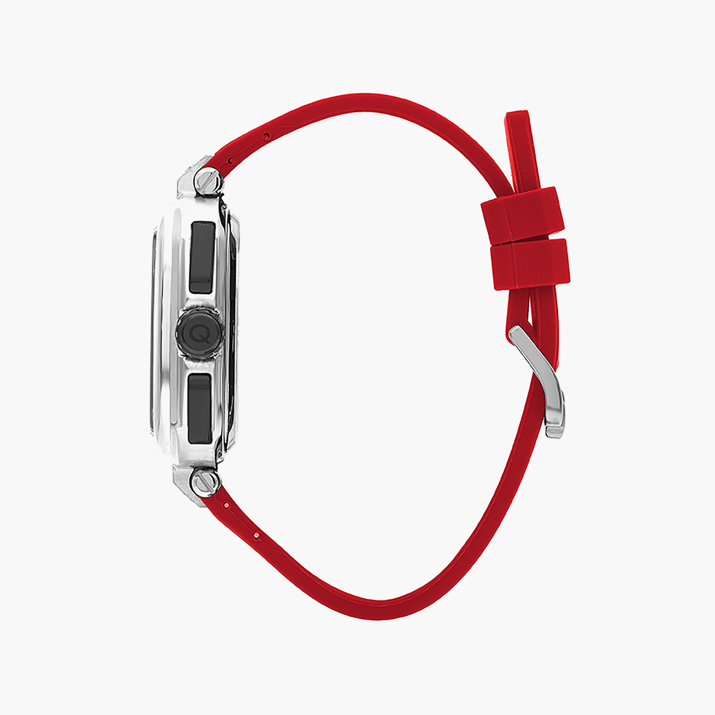 Quantum Men's Red Analog Silicone Strap Watch - PWG1014.358-men-watchesandjewellery-watches-image-2